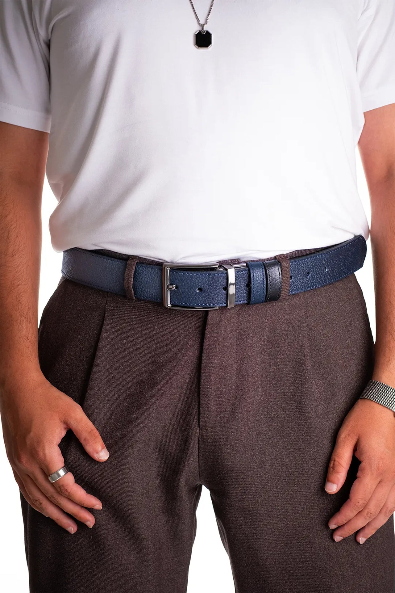 Alesta Çift Taraflı Hakiki Deri Kemer 4cm