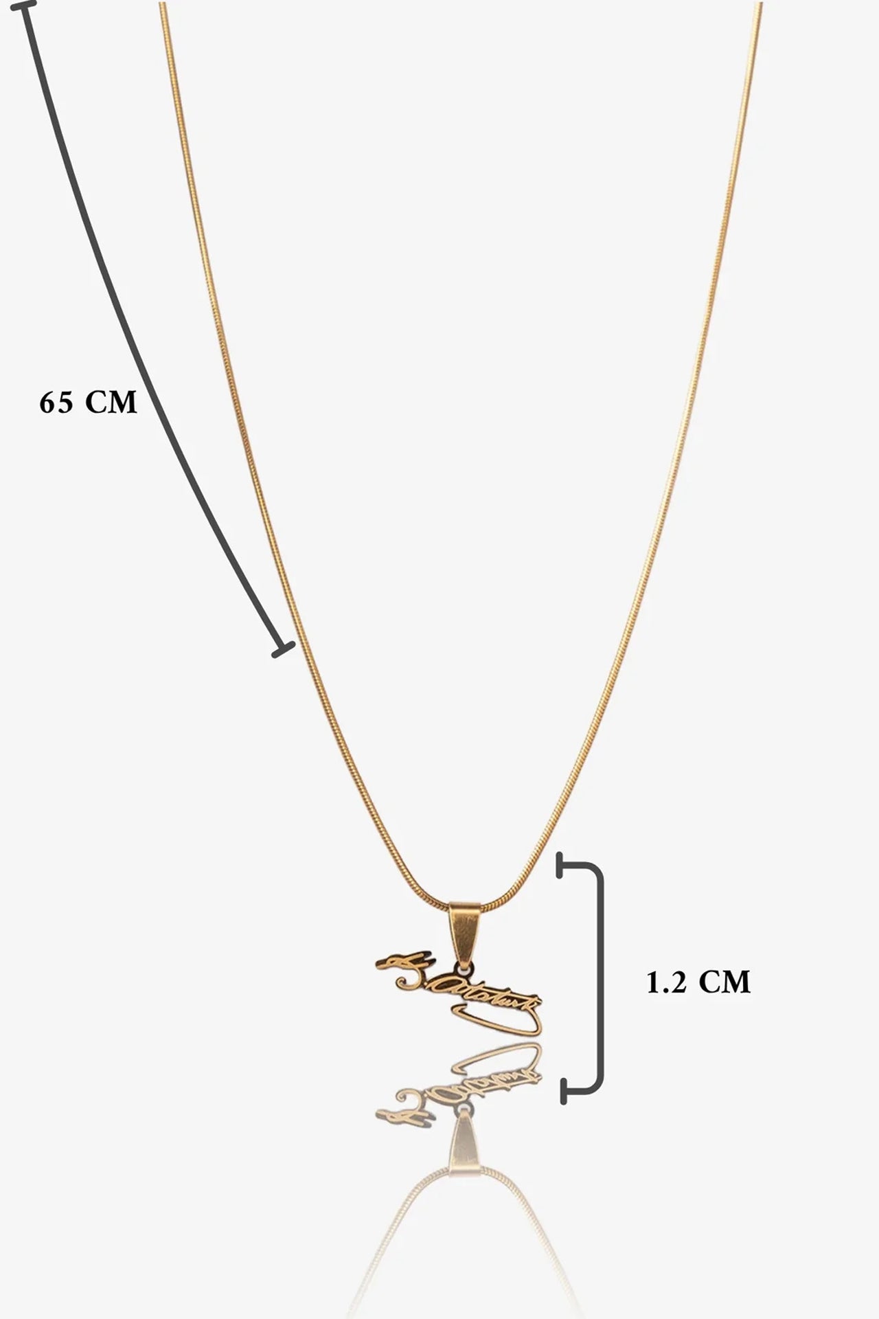 K.Atatürk İmza Çelik Kolye