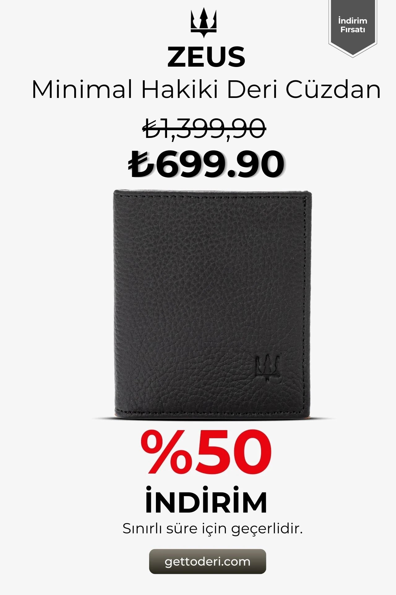 Zeus Minimal Hakiki Deri Cüzdan