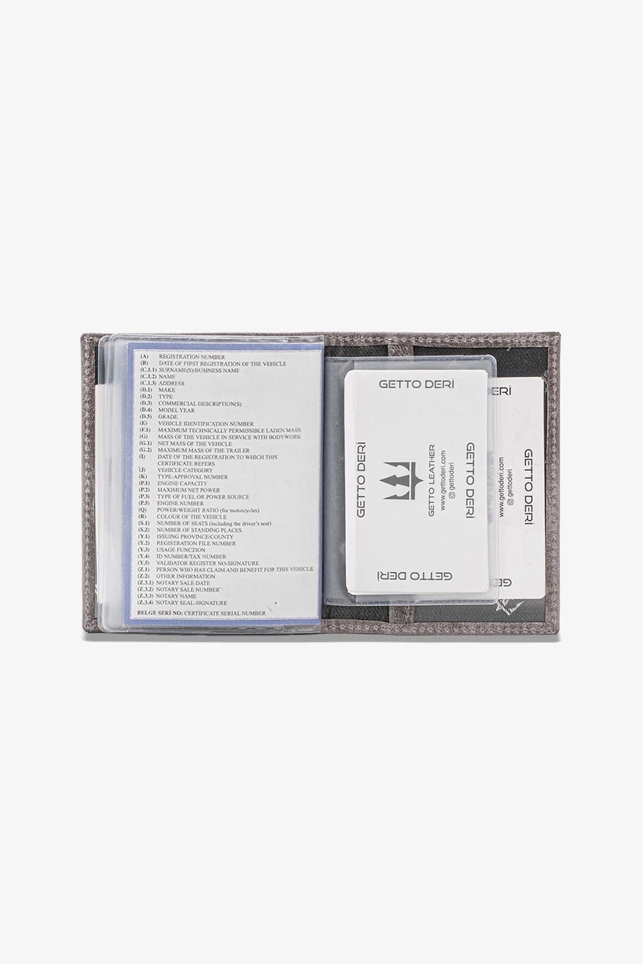 Araba Ruhsatlığı ve Anahtarlık Hakiki Deri Set