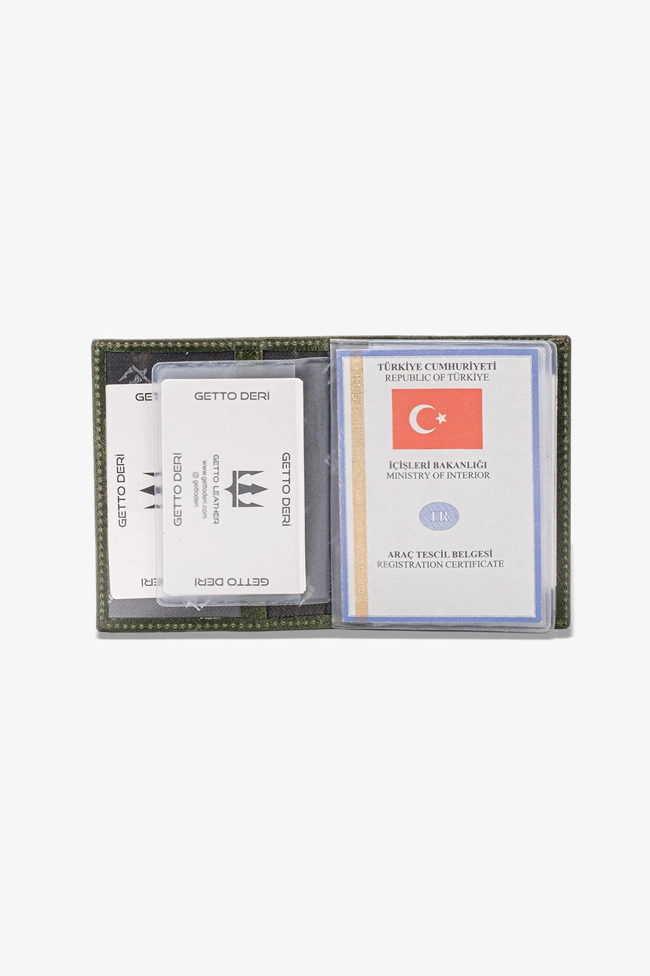 Araba Ruhsatlığı ve Anahtarlık Hakiki Deri Set