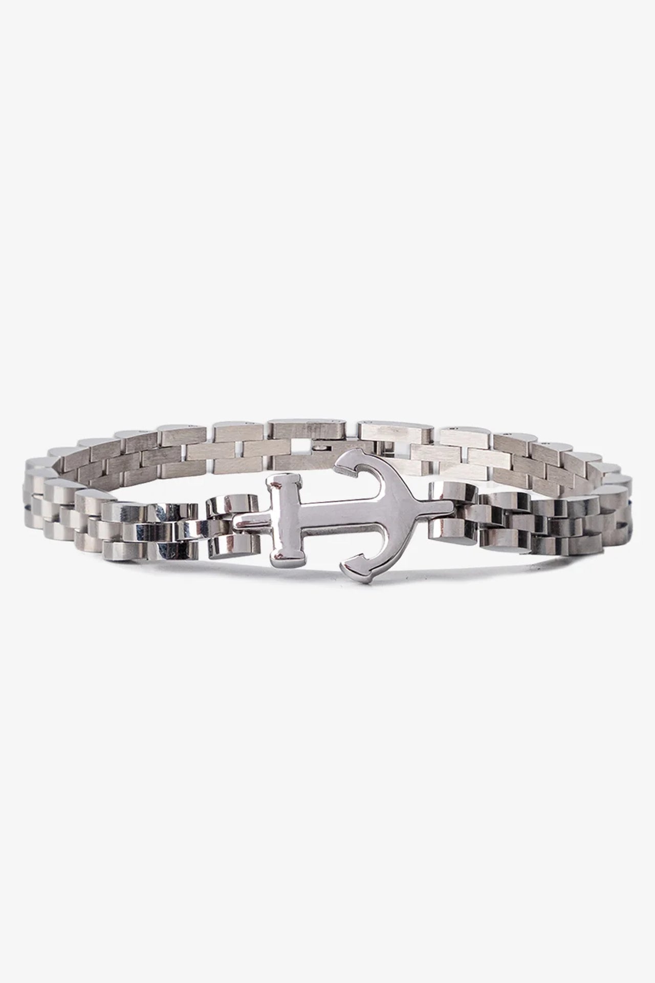 Gümüş renkli metal bileklik, kancalı kapanışlı