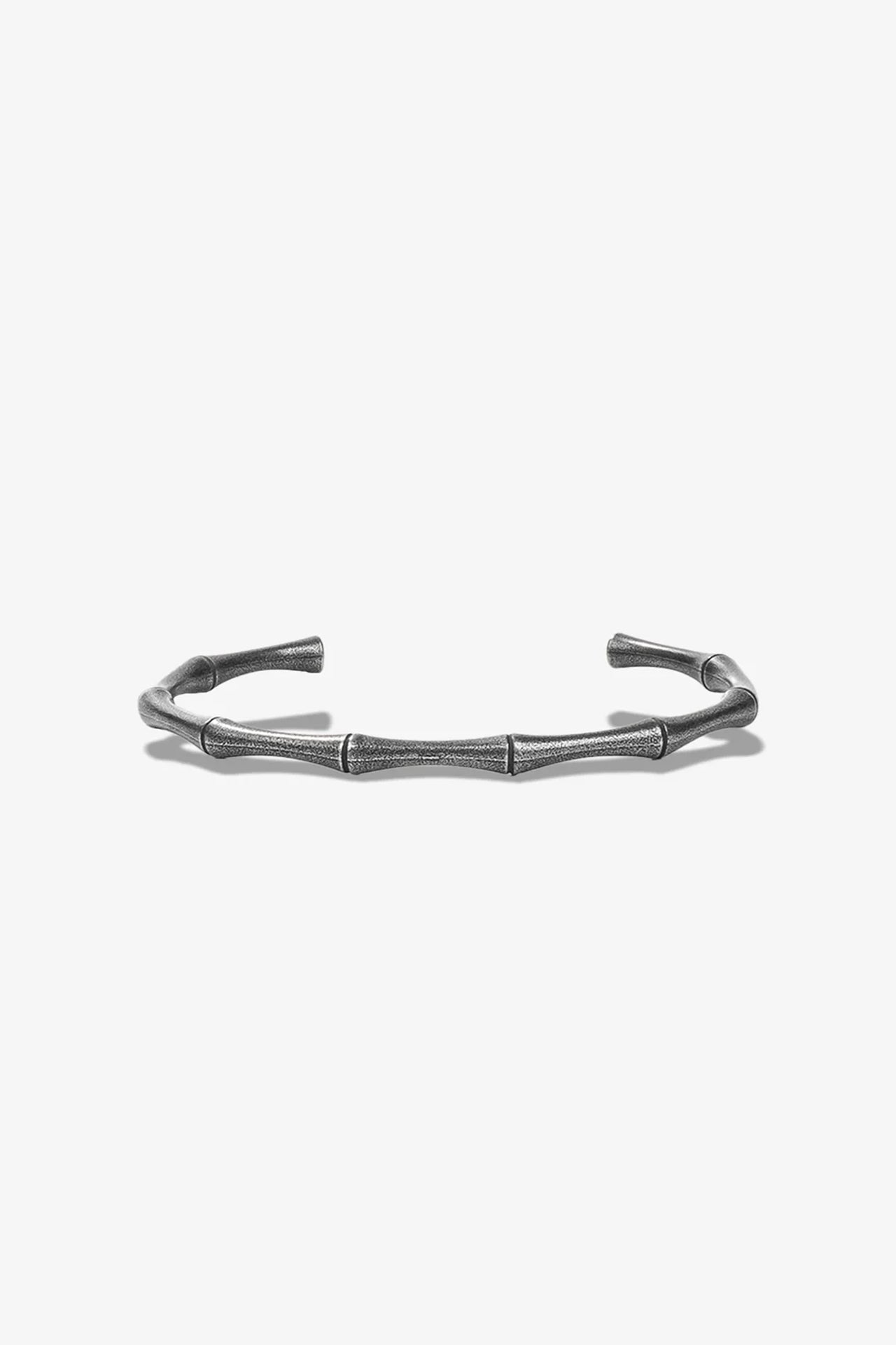 Gri bambu desenli metal bileklik