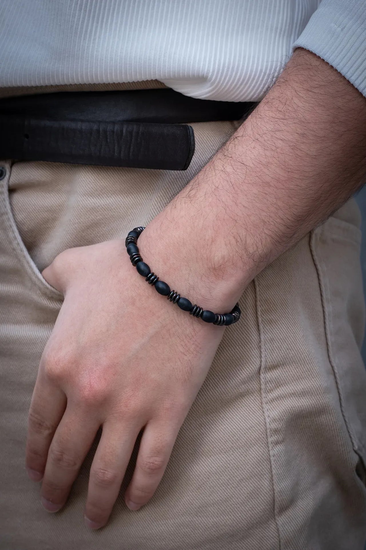 Flat Hematit Bileklik