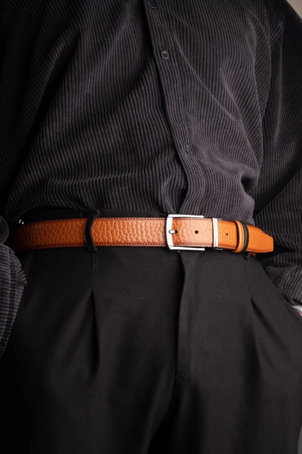 Daniel Hakiki Deri Çift Taraflı Kemer 3.5cm