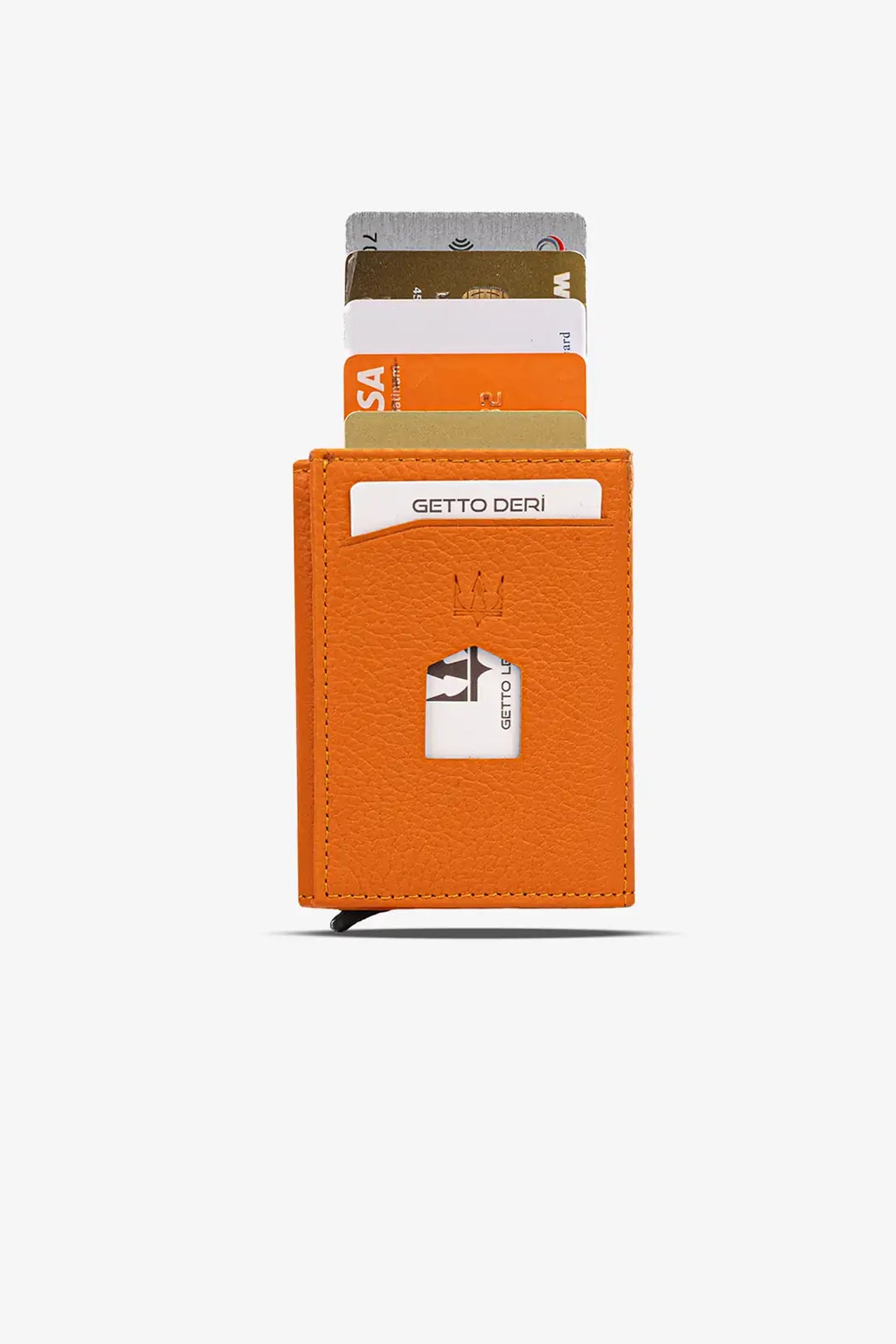 Prag Mekanizmalı Hakiki Deri Cüzdan