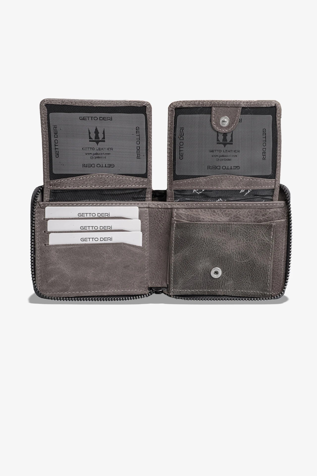 Byanca Hakiki Deri Fermuarlı Cüzdan