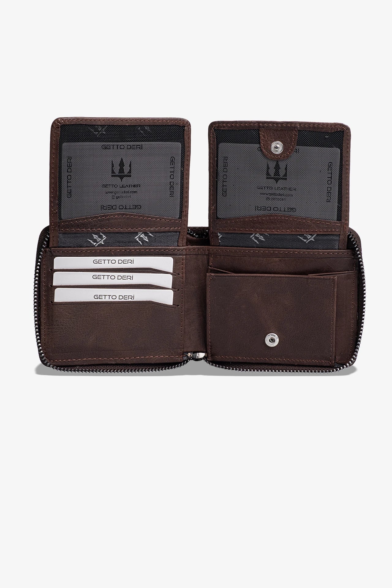 Byanca Hakiki Deri Fermuarlı Cüzdan