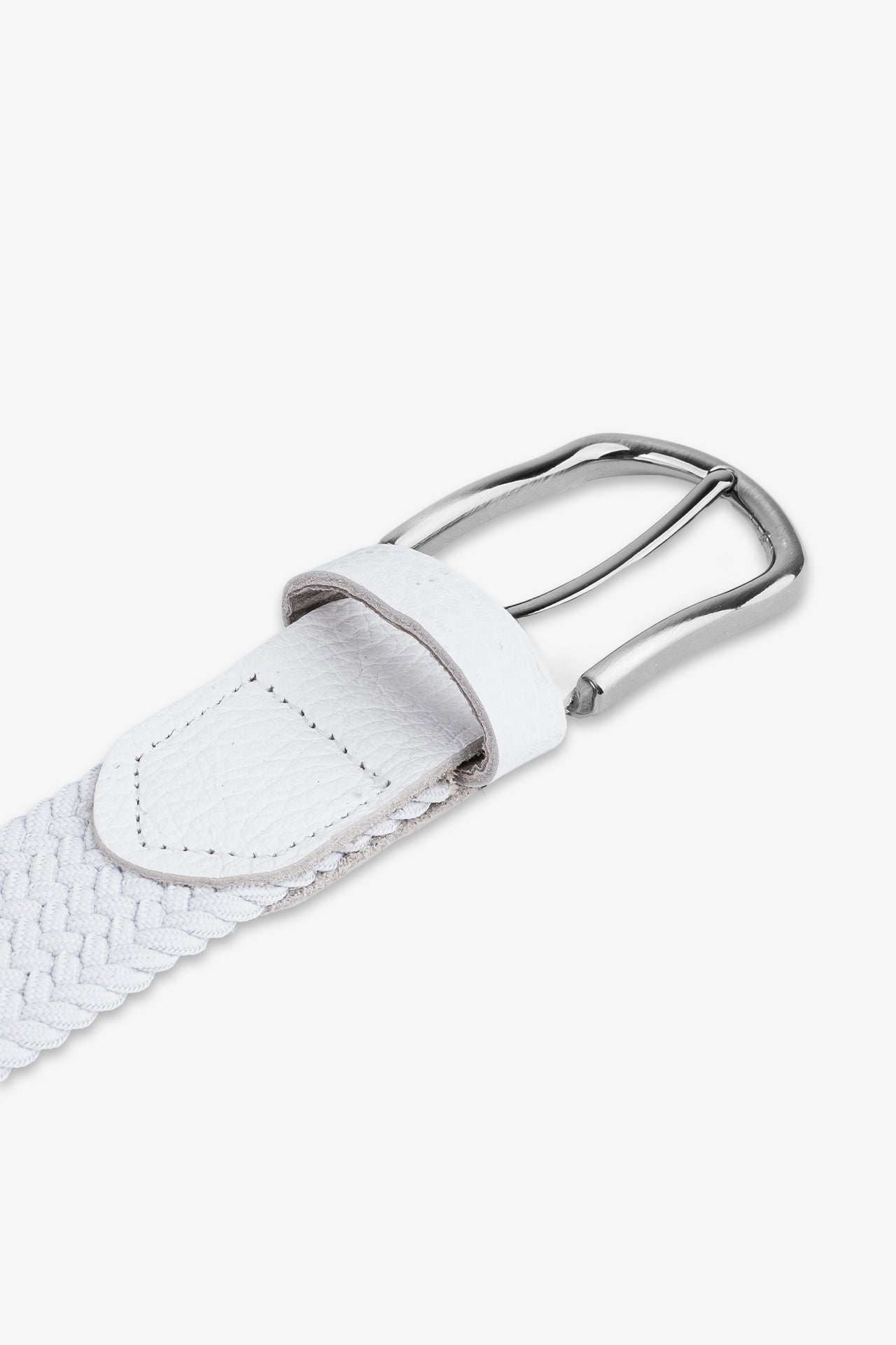 Deri Detaylı Lastikli Örgü Kemer