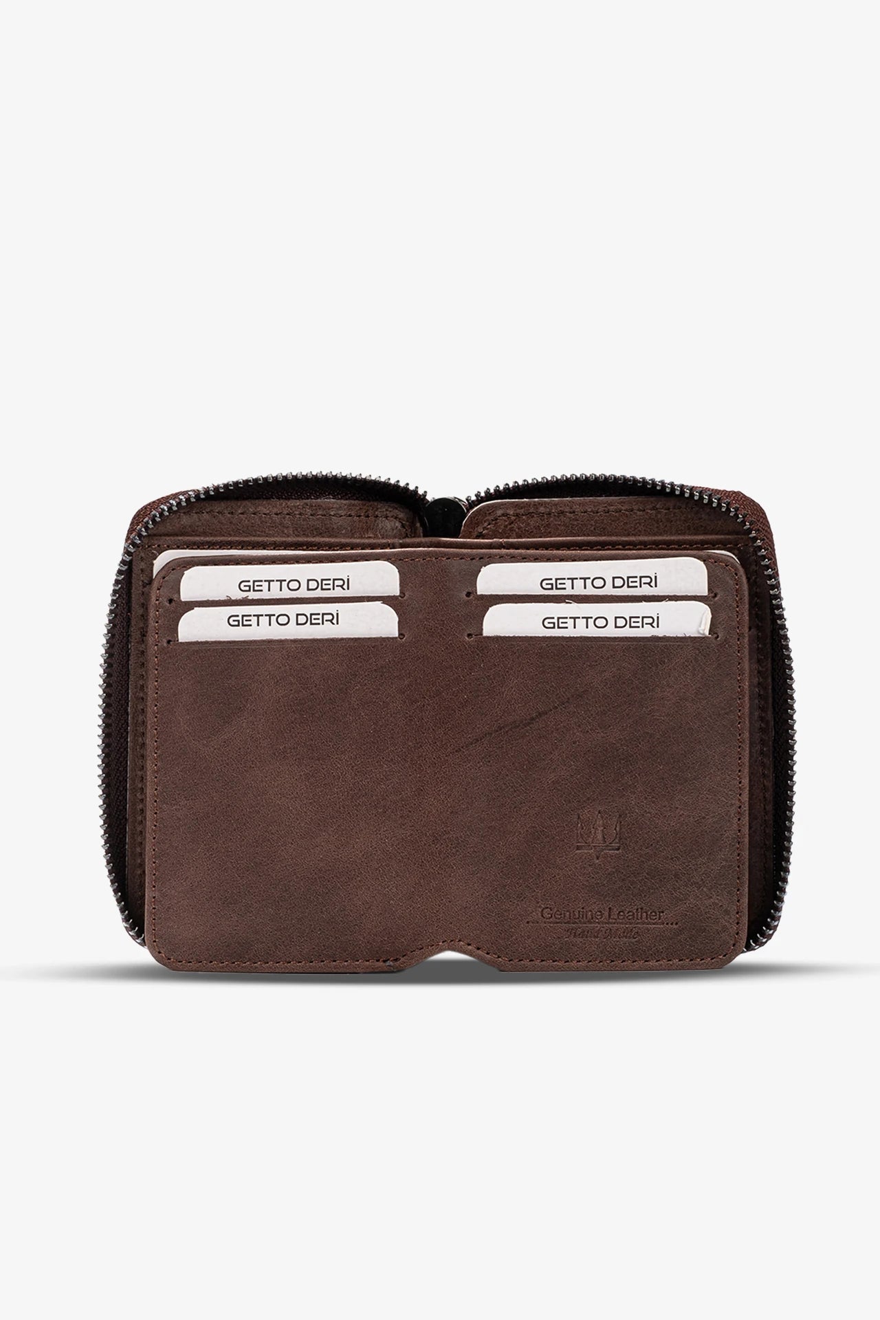 Zip Hakiki Deri Fermuarlı Cüzdan