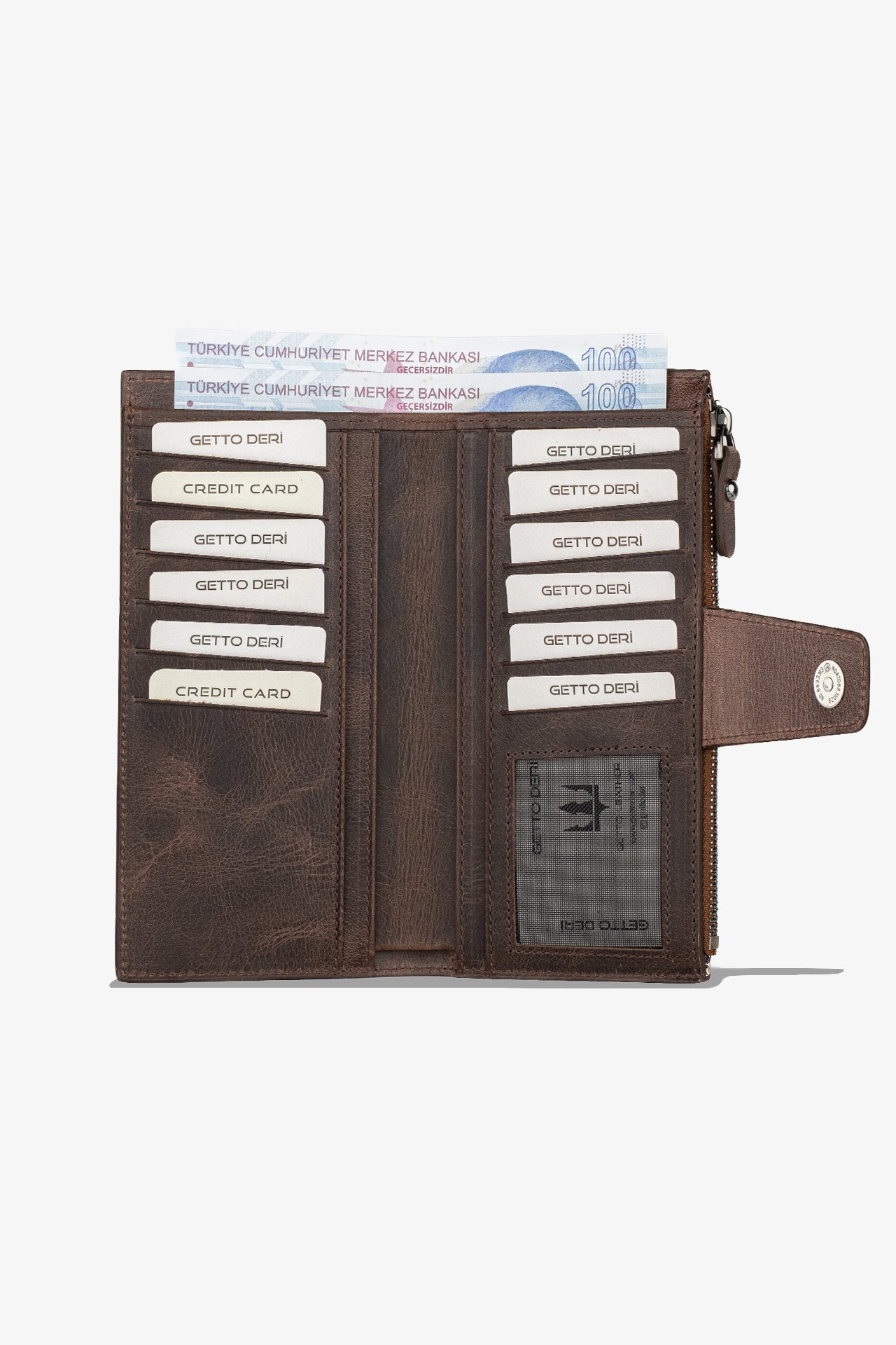 Zoe Telefon Hazneli Hakiki Deri Cüzdan