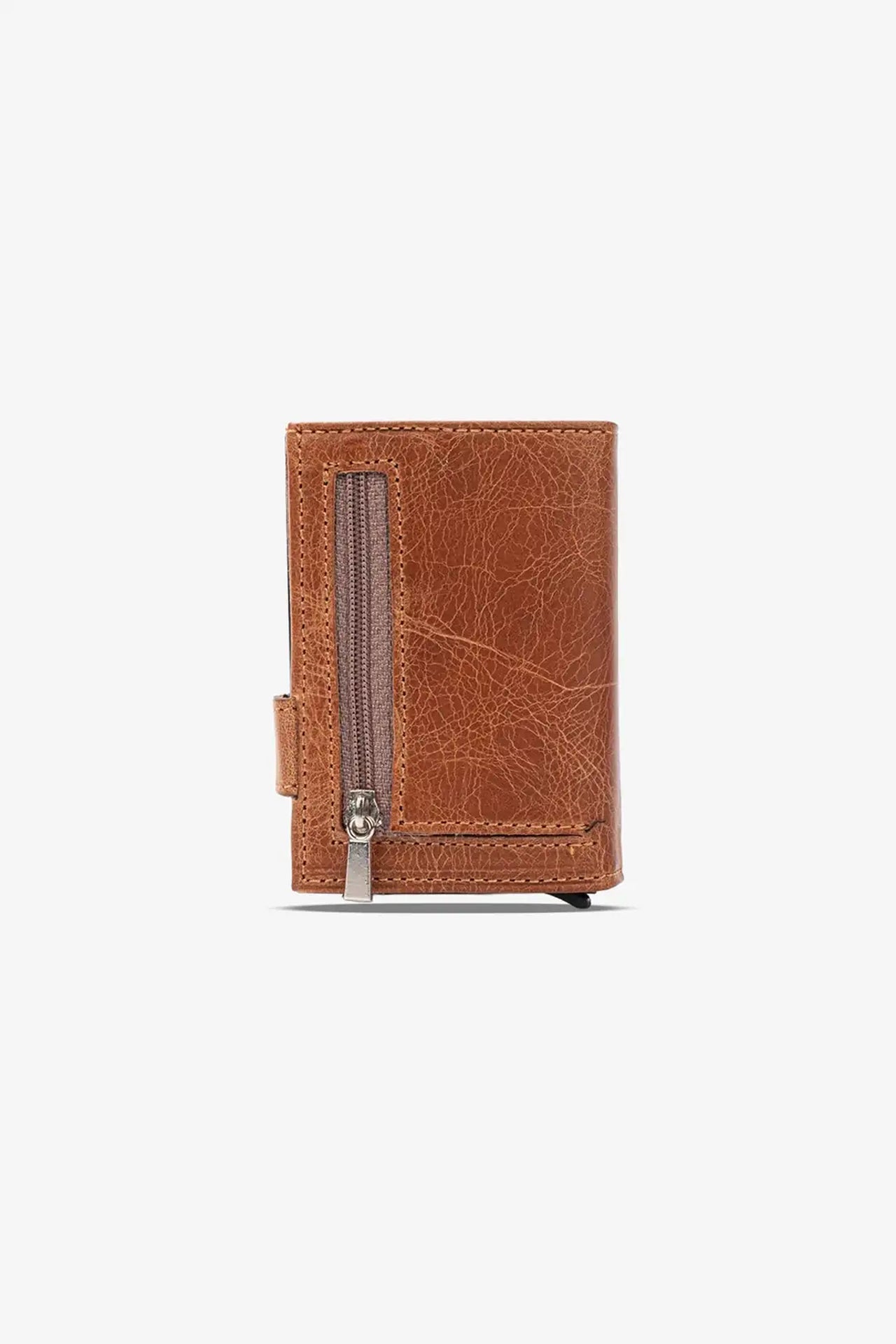 Moon Mekanizmalı Hakiki Deri Minimal Cüzdan