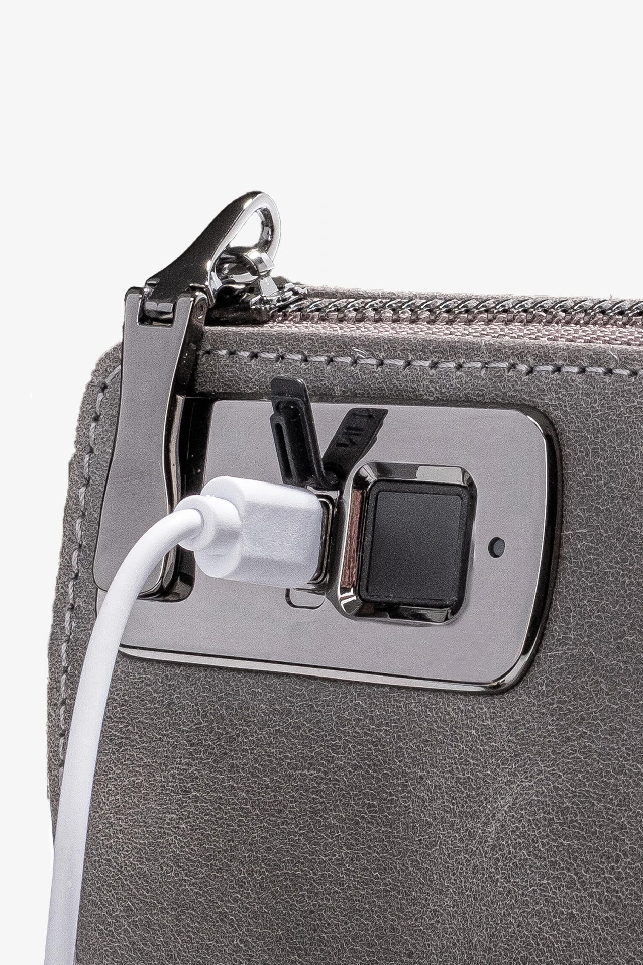 Trace Parmak İzi Okuyucu Hakiki Deri El Çantası