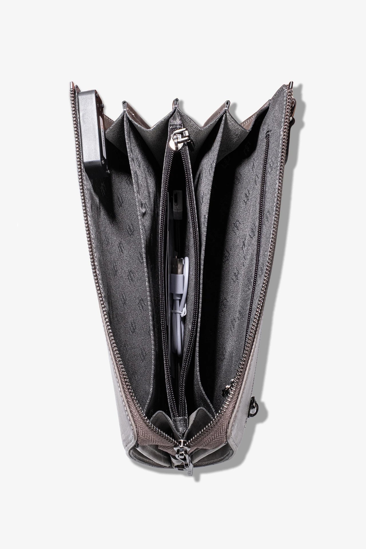 Trace Parmak İzi Okuyucu Hakiki Deri El Çantası