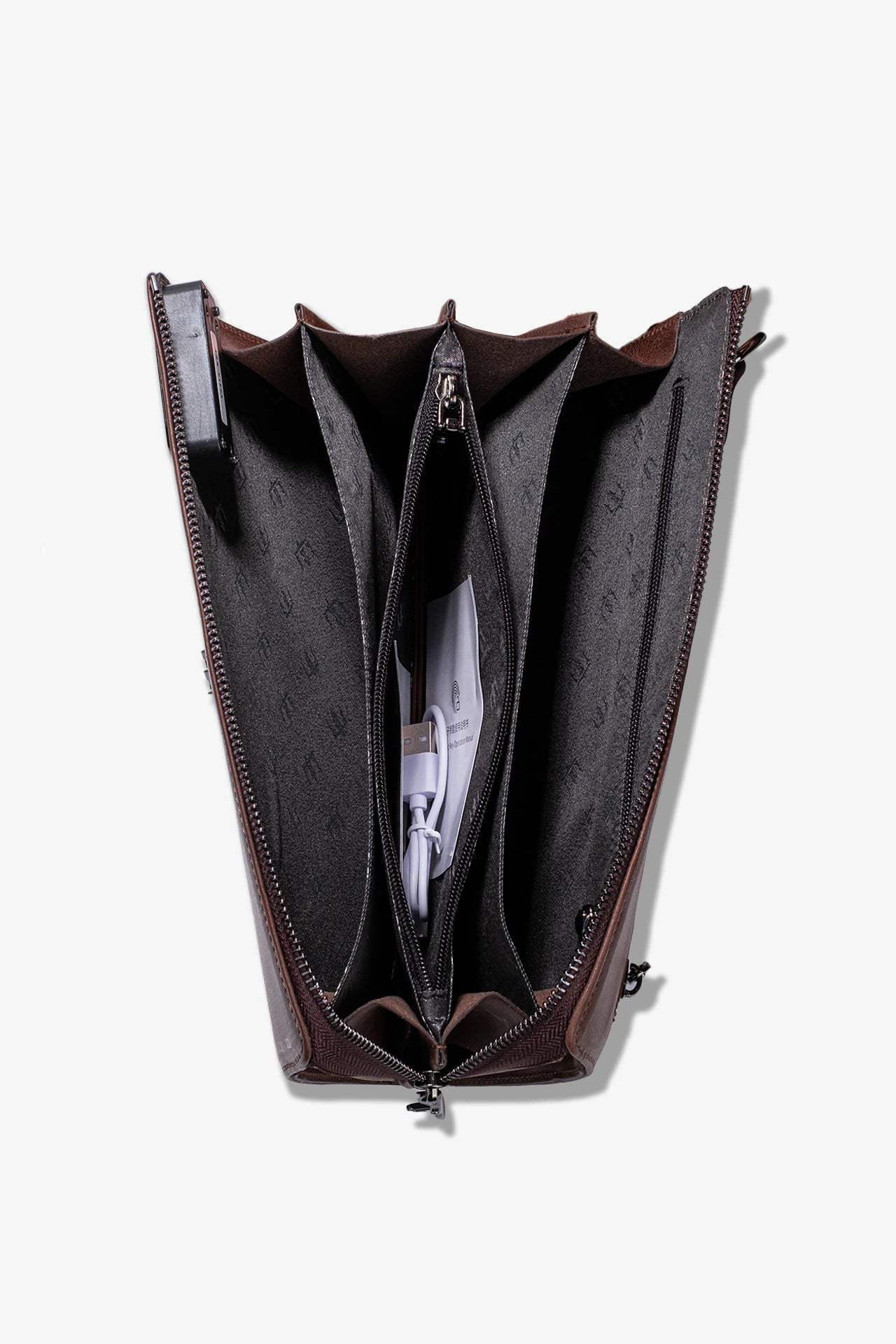 Trace Parmak İzi Okuyucu Hakiki Deri El Çantası