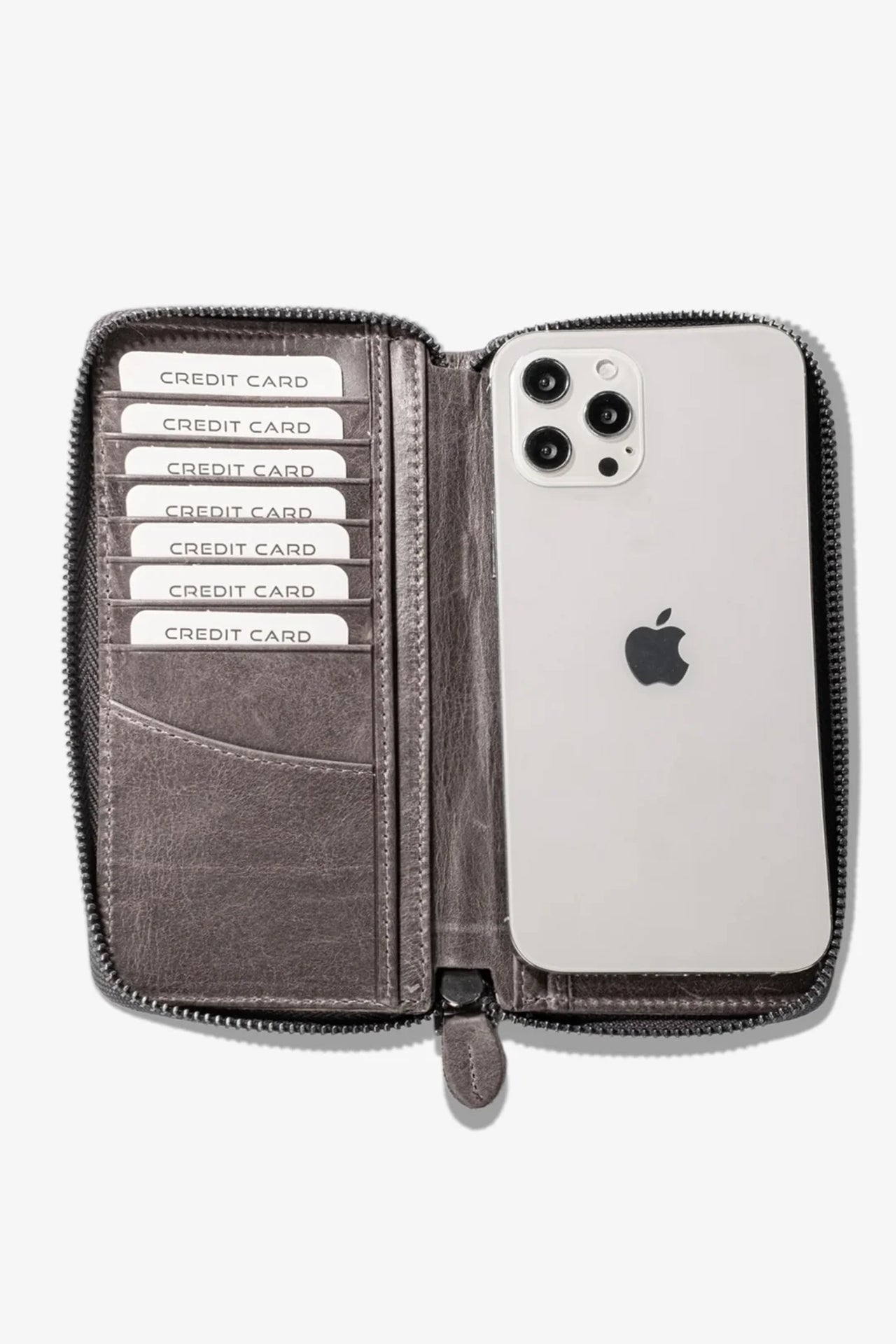 Luis Fermuarlı Telefon Hazneli Deri Cüzdan