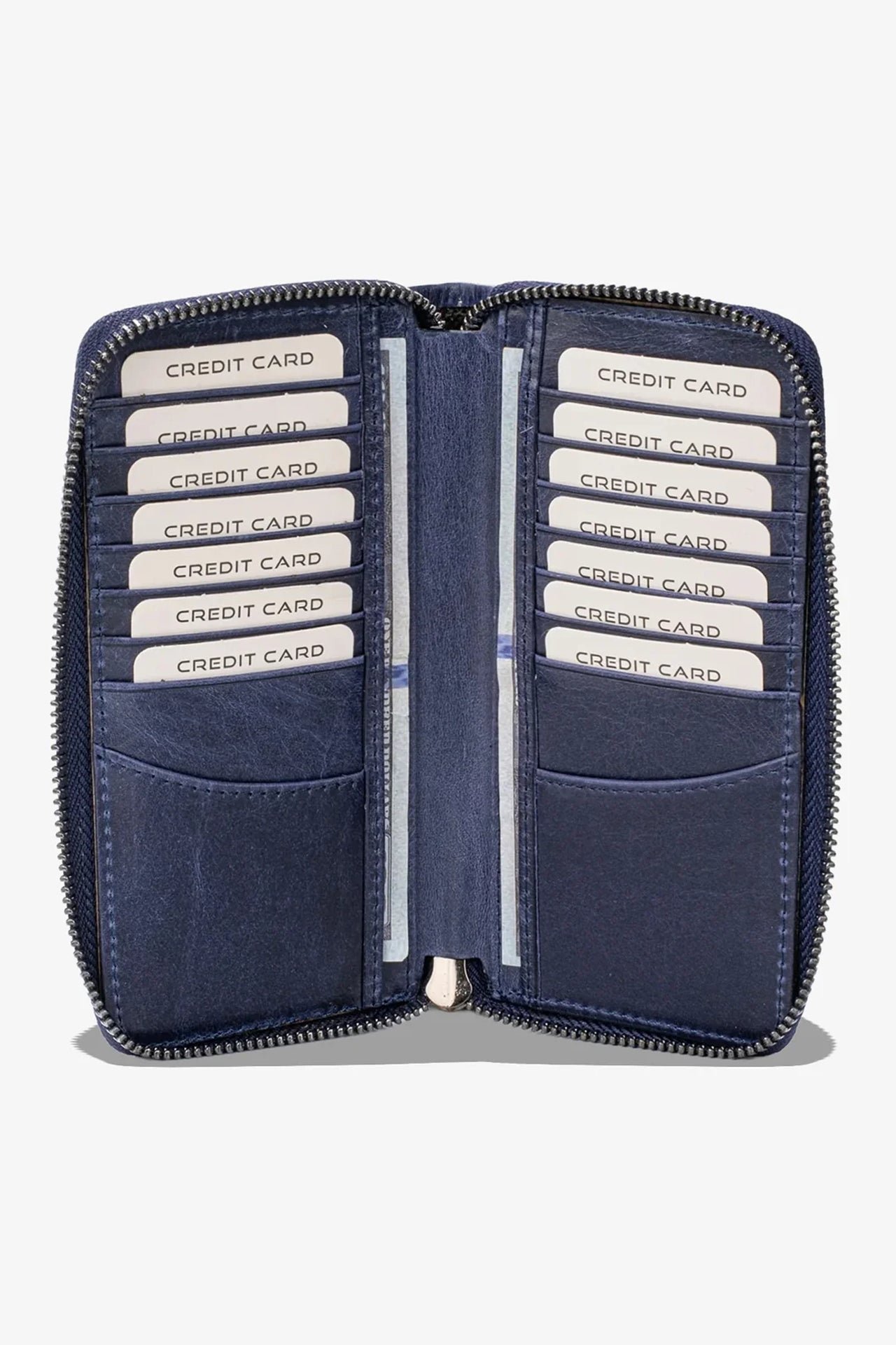 Luis Fermuarlı Telefon Hazneli Deri Cüzdan