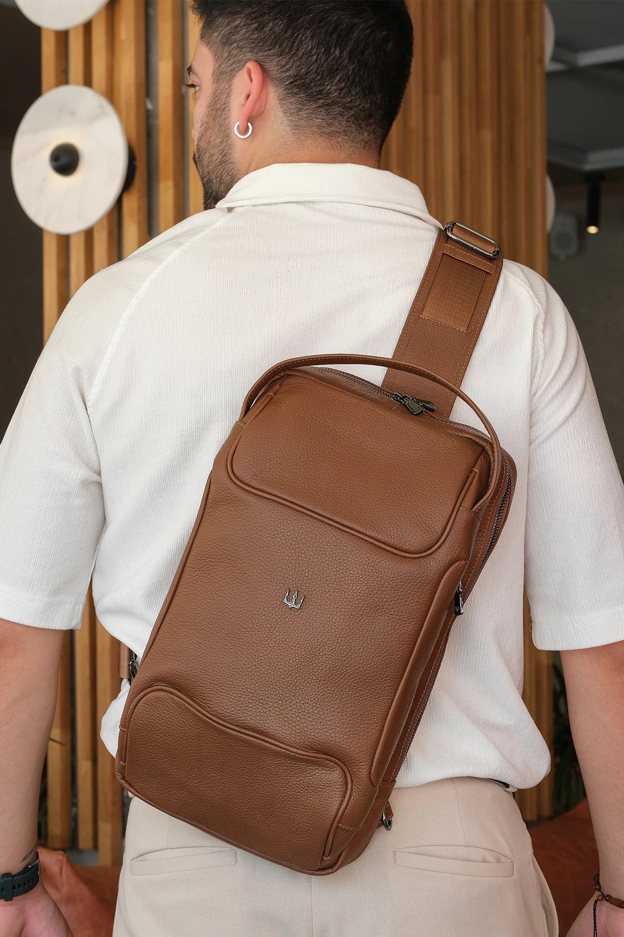 Grain Hakiki Deri Sırt Çantası