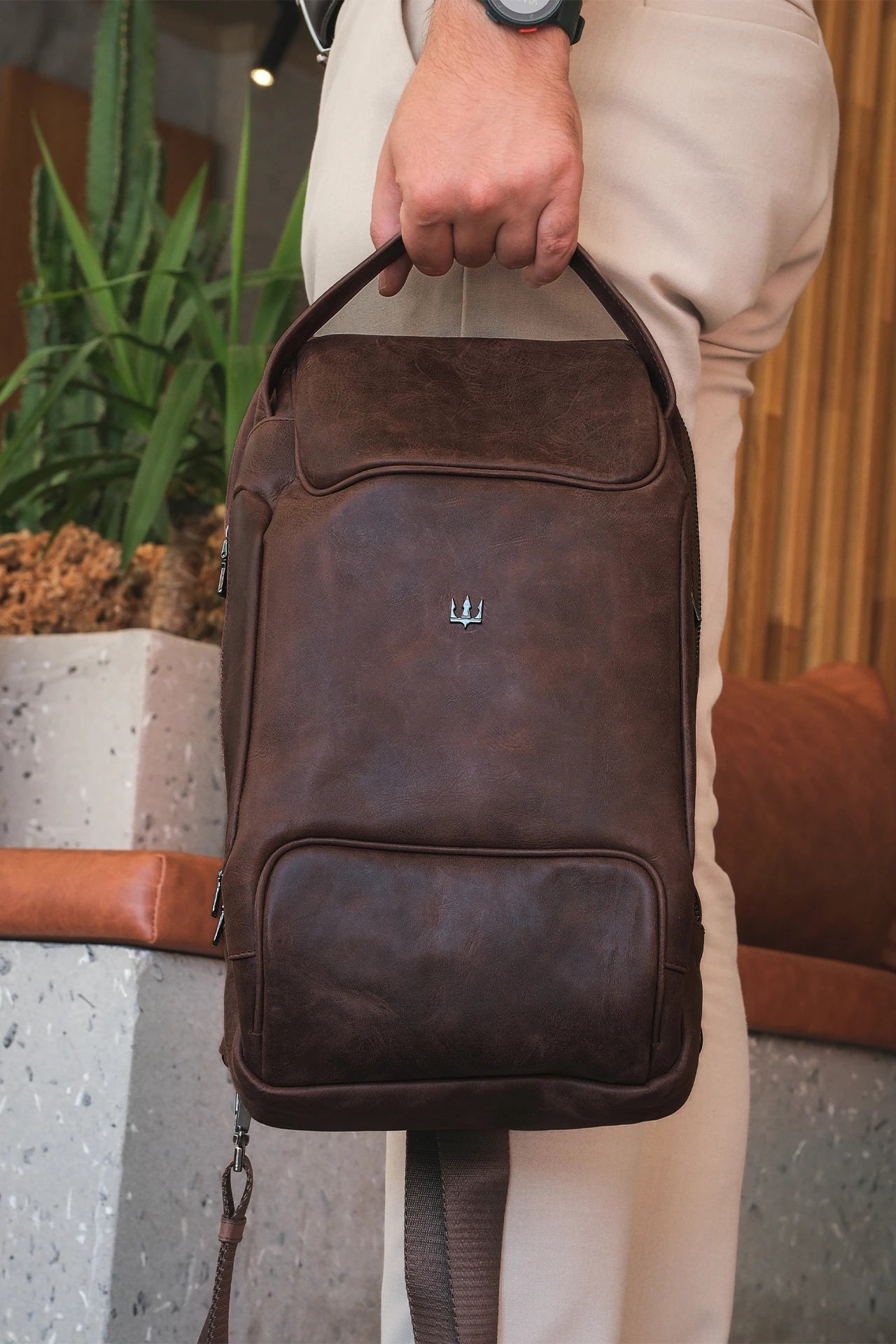 Grain Hakiki Deri Sırt Çantası