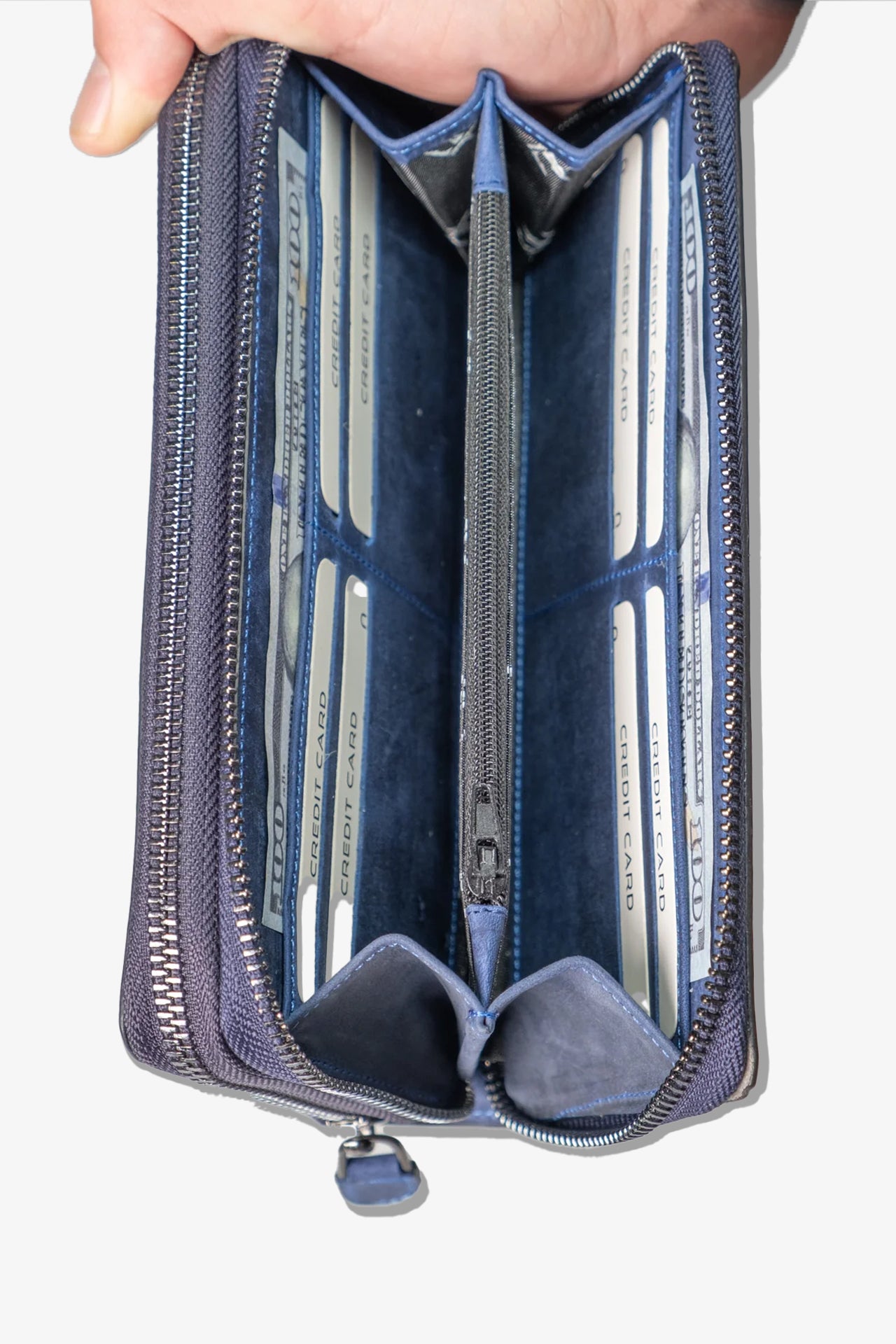 Alecra Çift Telefon Hazneli Deri Portföy