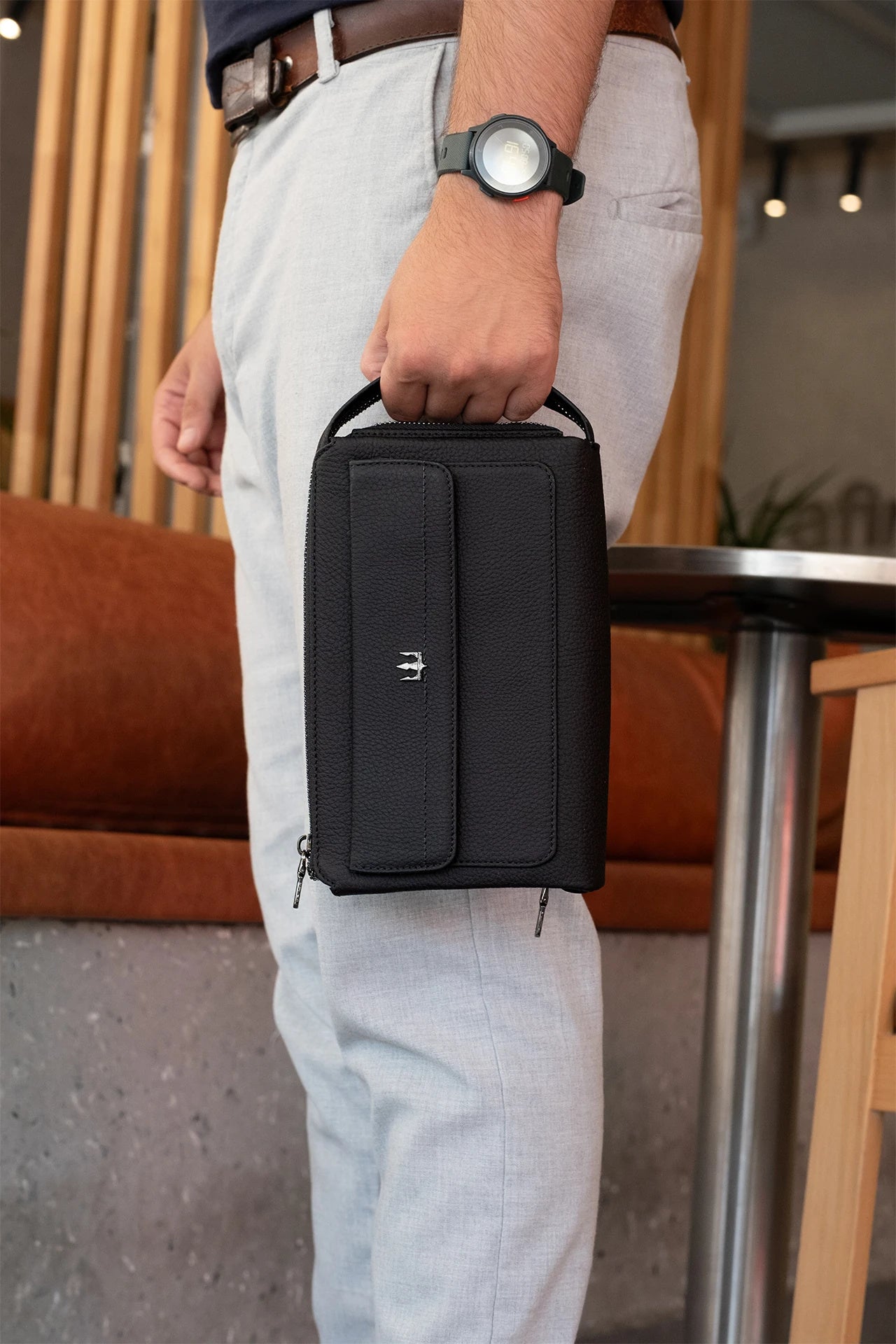 Ombre Hakiki Deri El Çantası