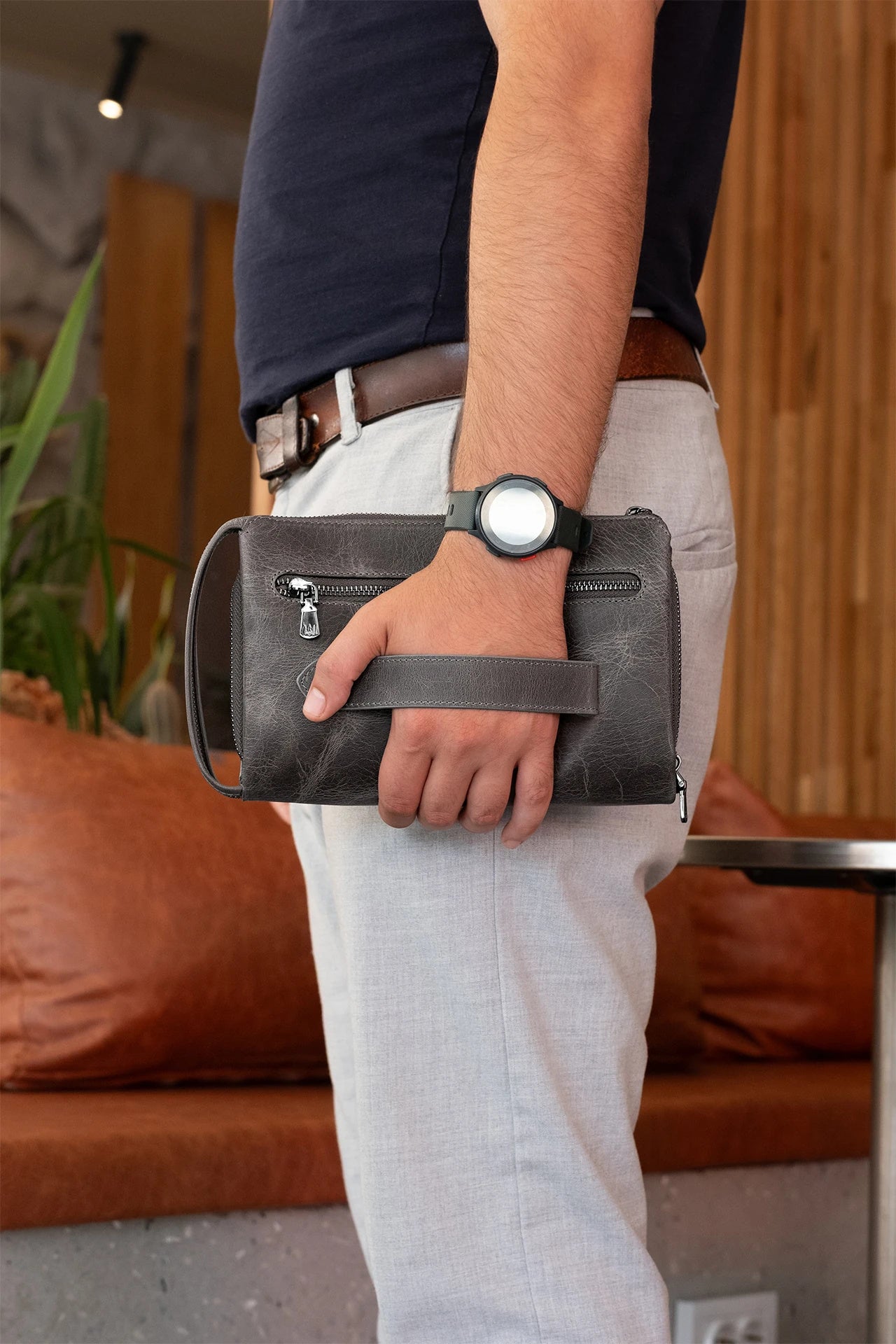 Ombre Hakiki Deri El Çantası