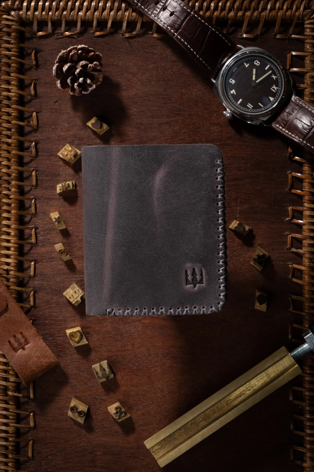 Quebec El Yapımı Hakiki Deri Cüzdan