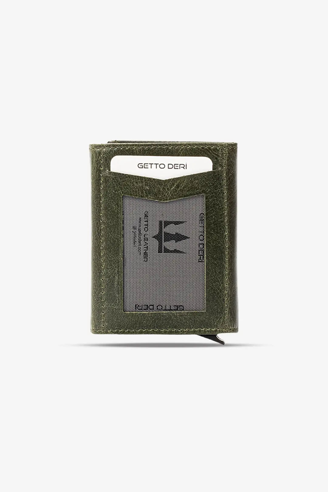 Prag Mekanizmalı Hakiki Deri Cüzdan