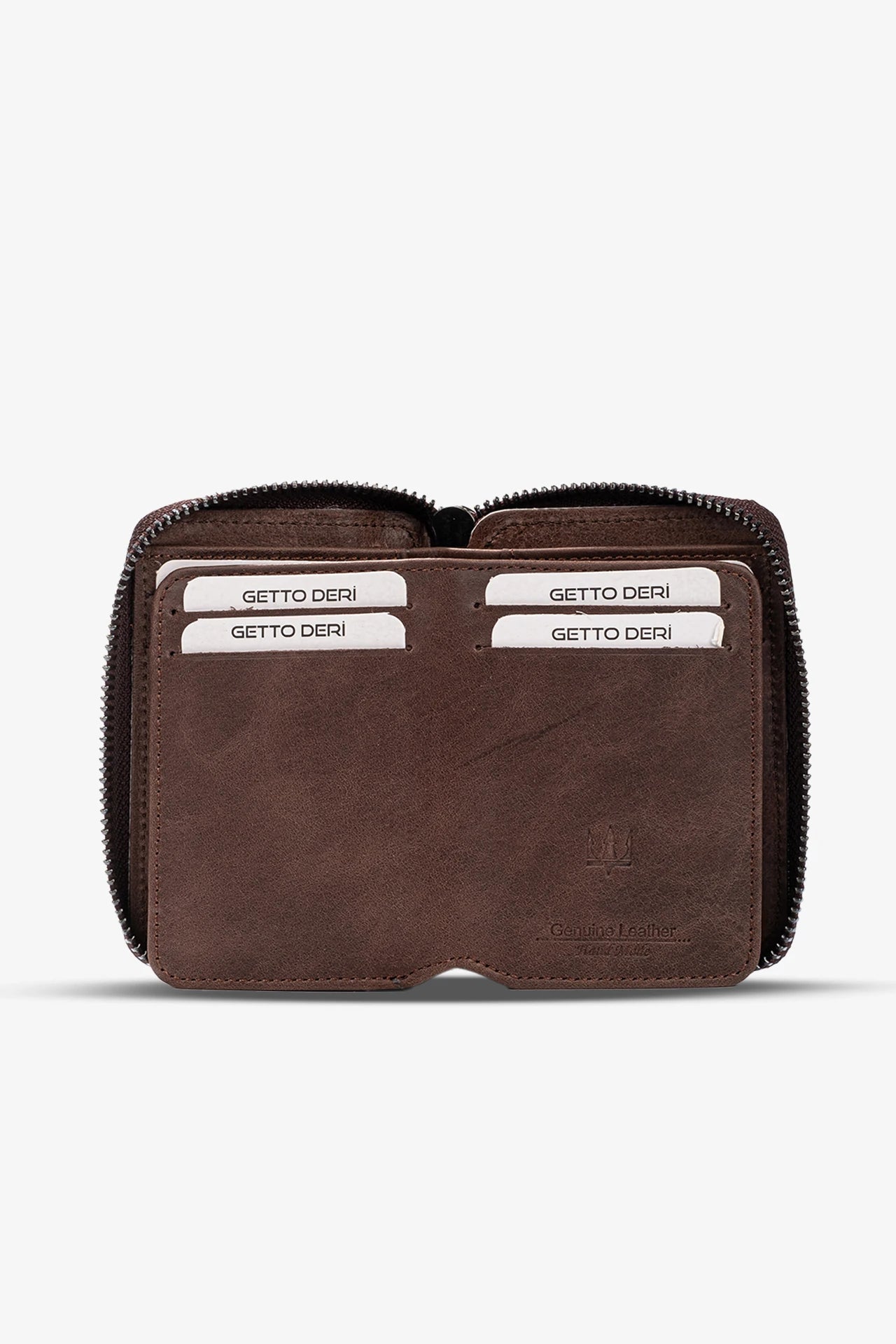 Zip Hakiki Deri Fermuarlı Cüzdan