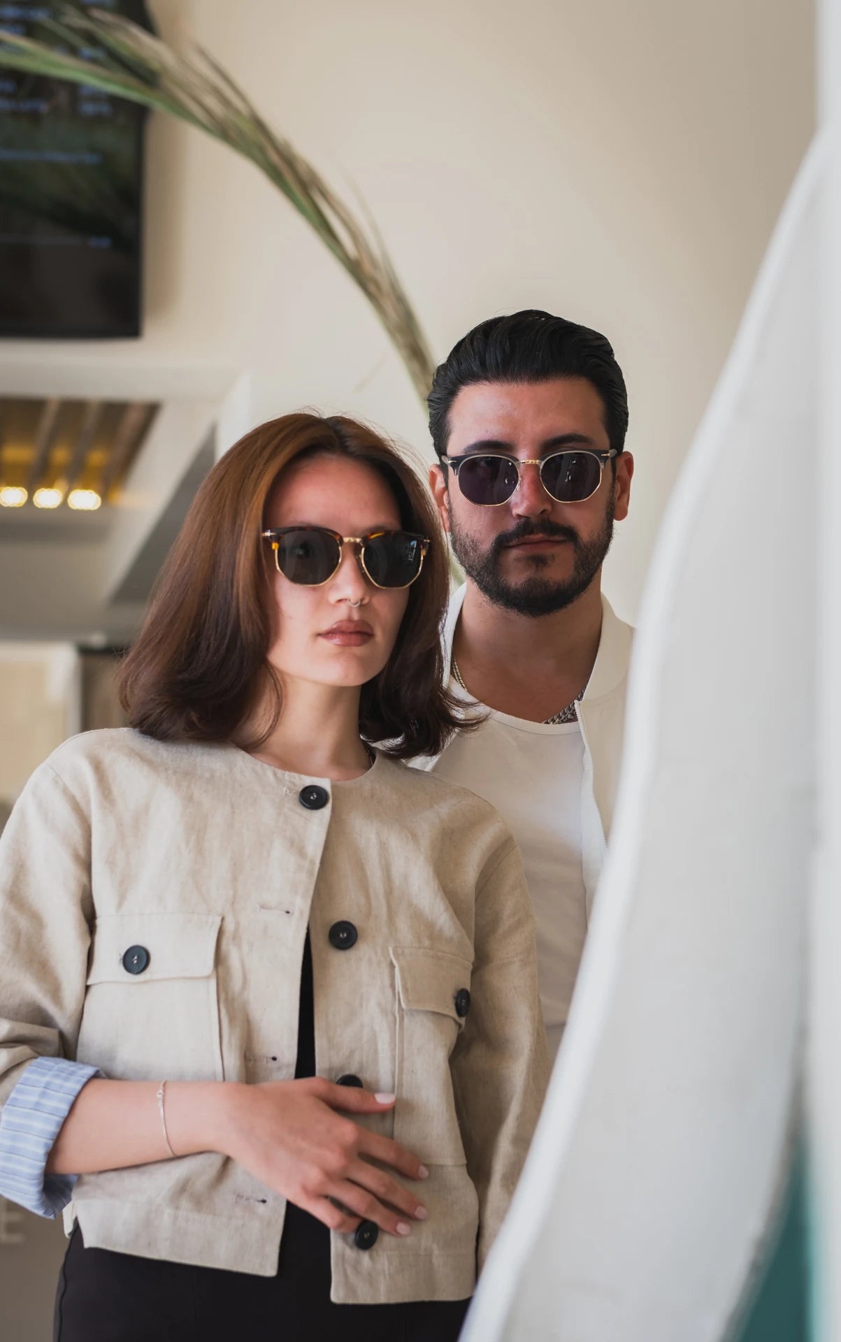Kadın ve erkek güneş gözlüğü, moda aksesuarı, klasik tasarım