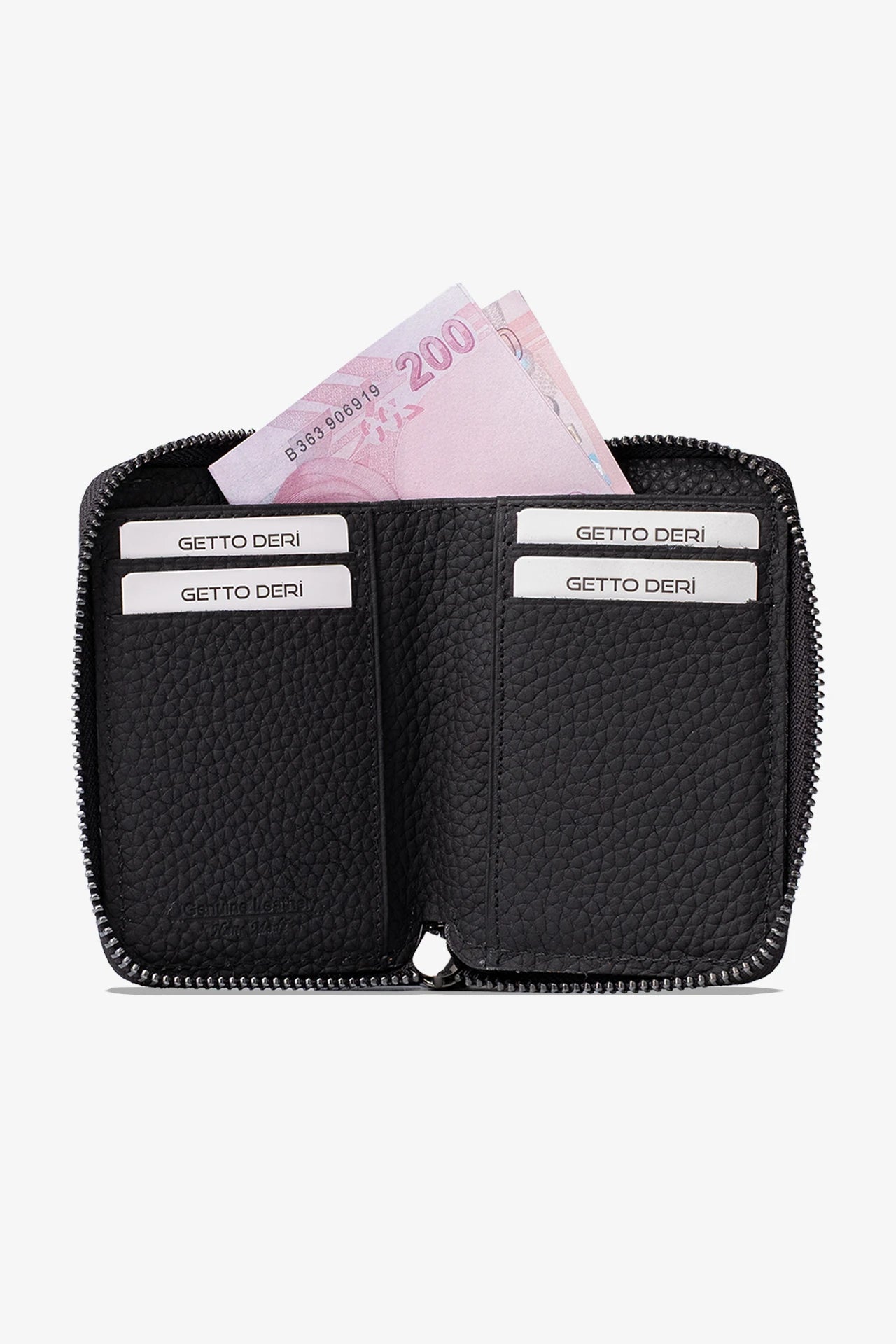 Zip Hakiki Deri Fermuarlı Cüzdan