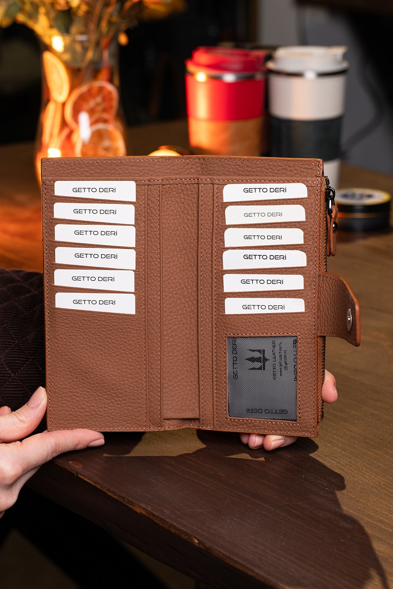 Zoe Telefon Hazneli Hakiki Deri Cüzdan