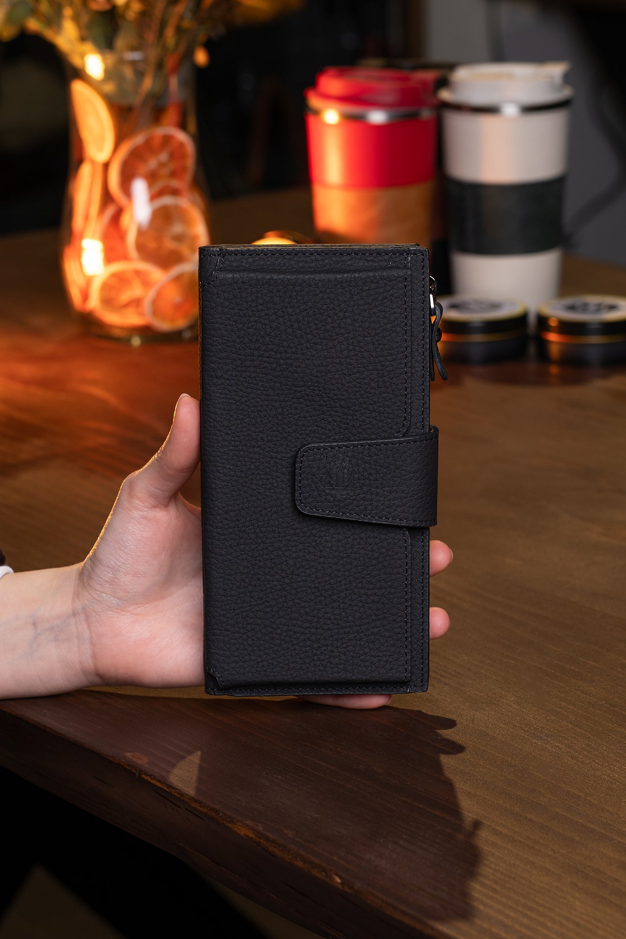 Zoe Telefon Hazneli Hakiki Deri Cüzdan