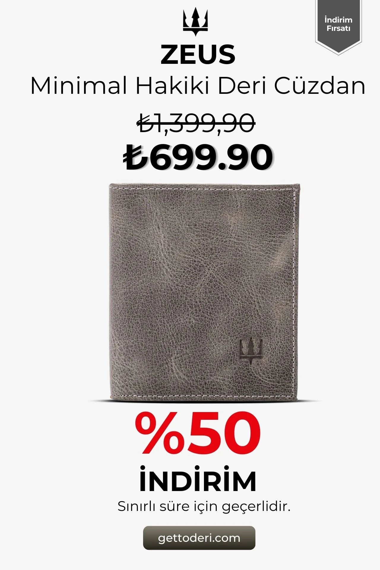 Zeus Minimal Hakiki Deri Cüzdan