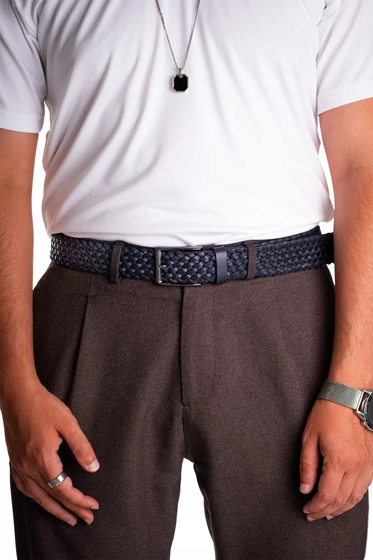 Helen Örgü Hakiki Deri Kemer 3.5 Cm