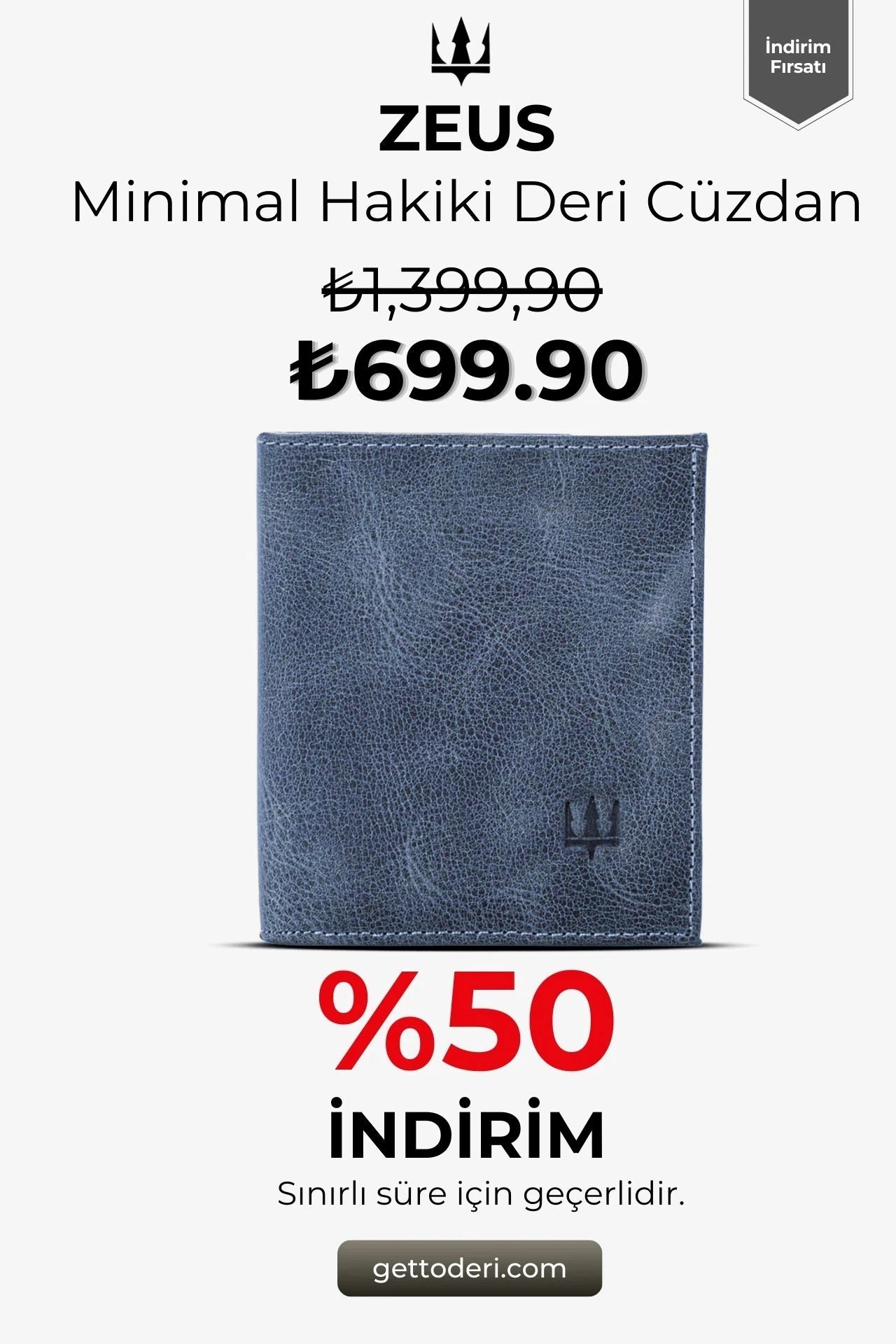 Zeus Minimal Hakiki Deri Cüzdan