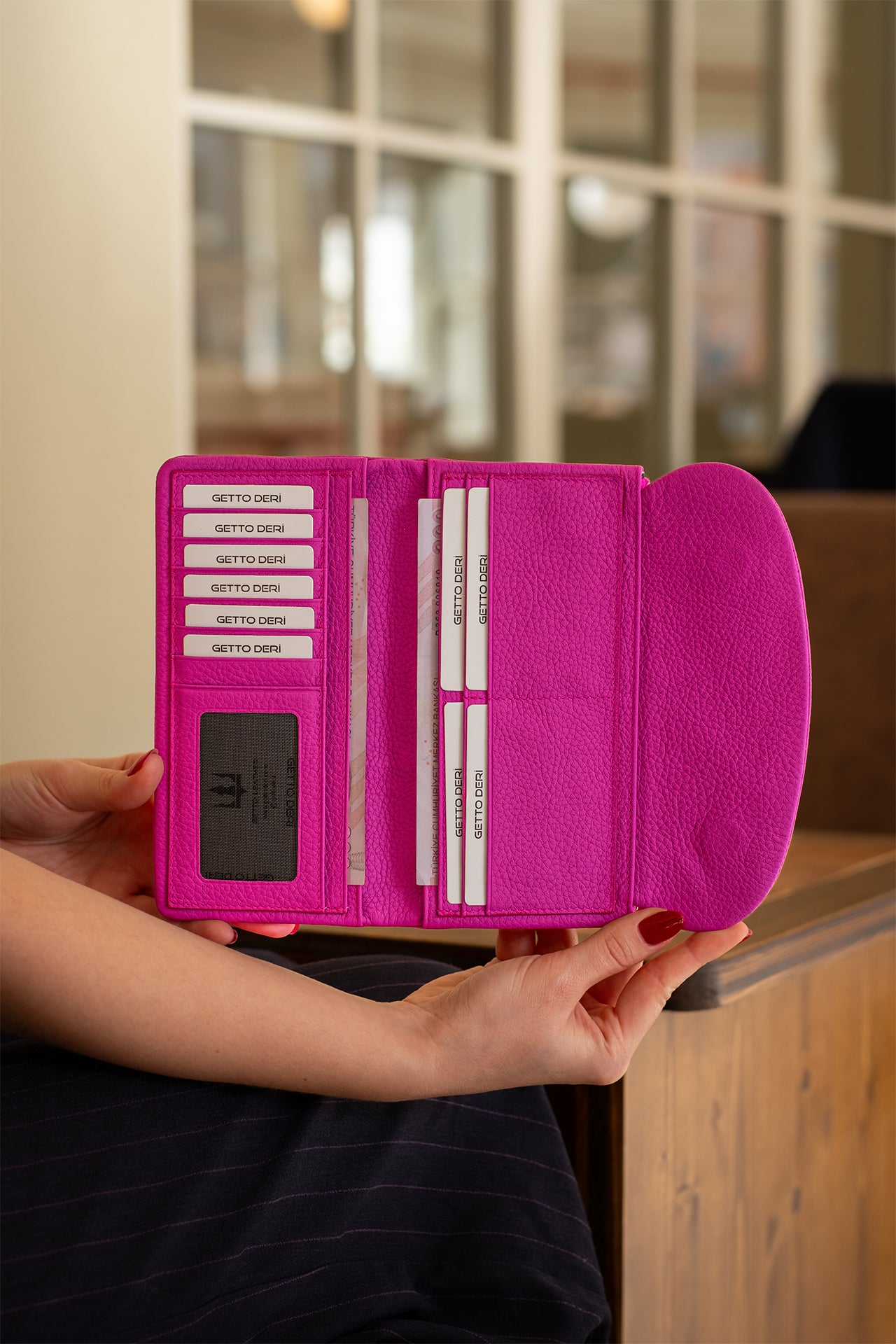 Marjin Hakiki Deri Kadın Portföy