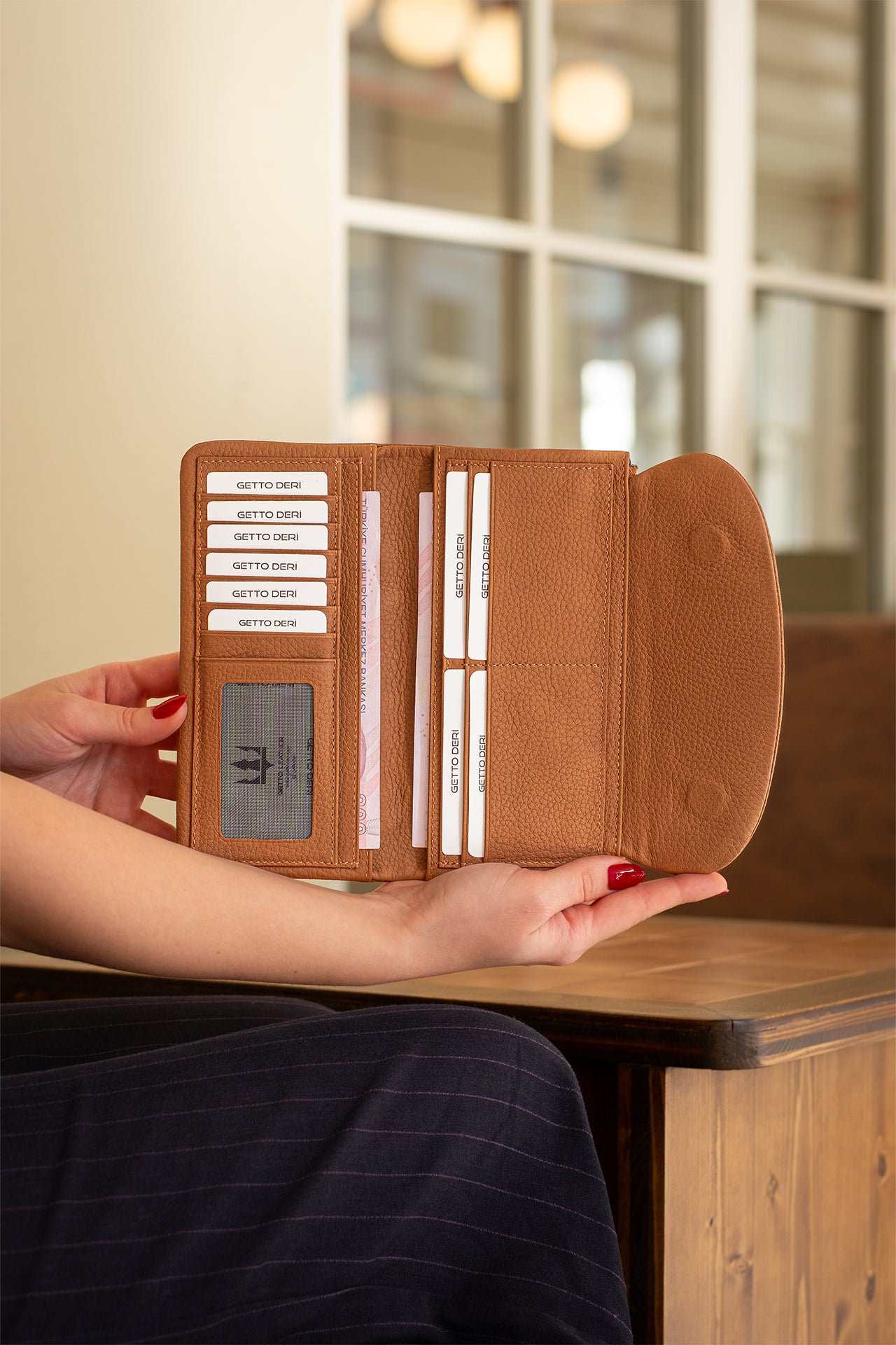 Marjin Hakiki Deri Kadın Portföy