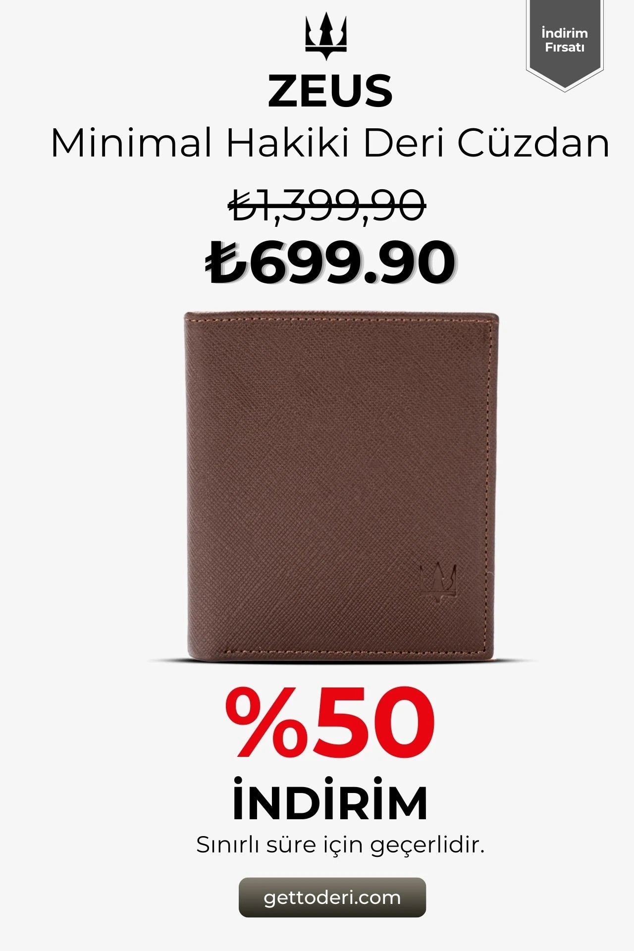 Zeus Minimal Hakiki Deri Cüzdan