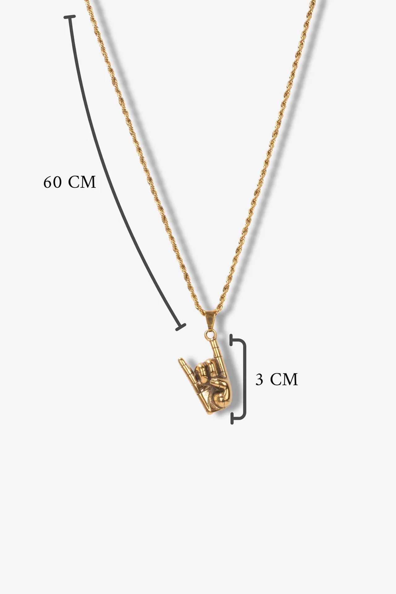 Rock'n Roll Çelik Kolye