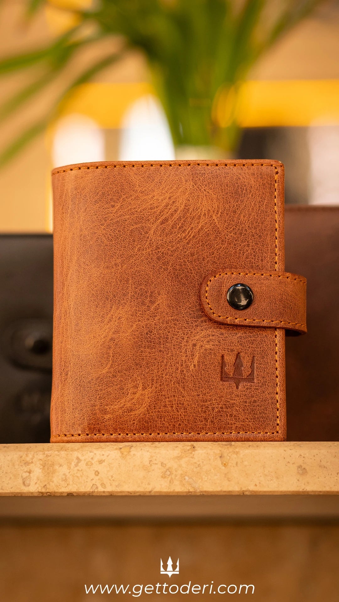 Space Hakiki Deri Çıt Çıtlı Cüzdan