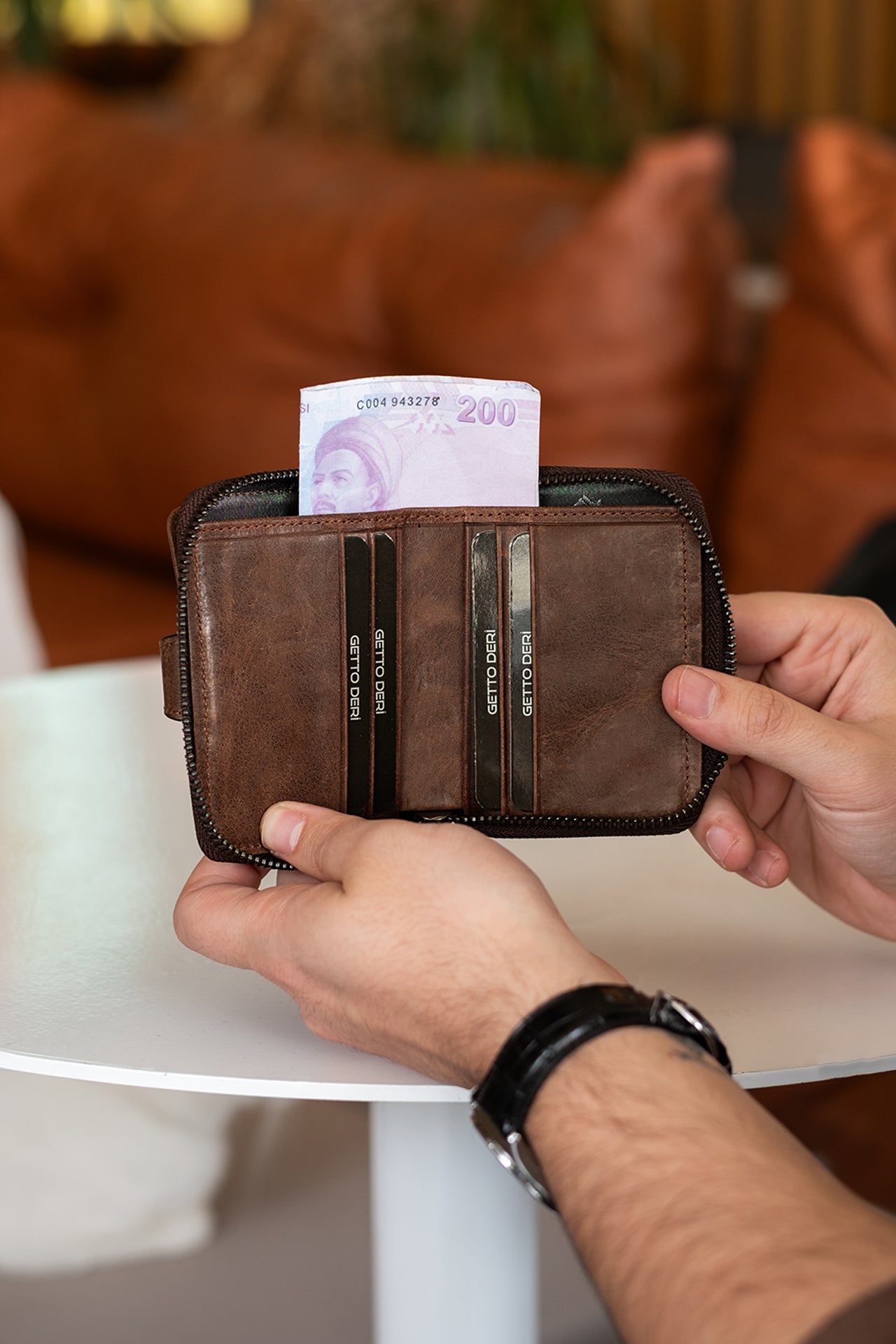 Stark Hakiki Deri Minimal Cüzdan