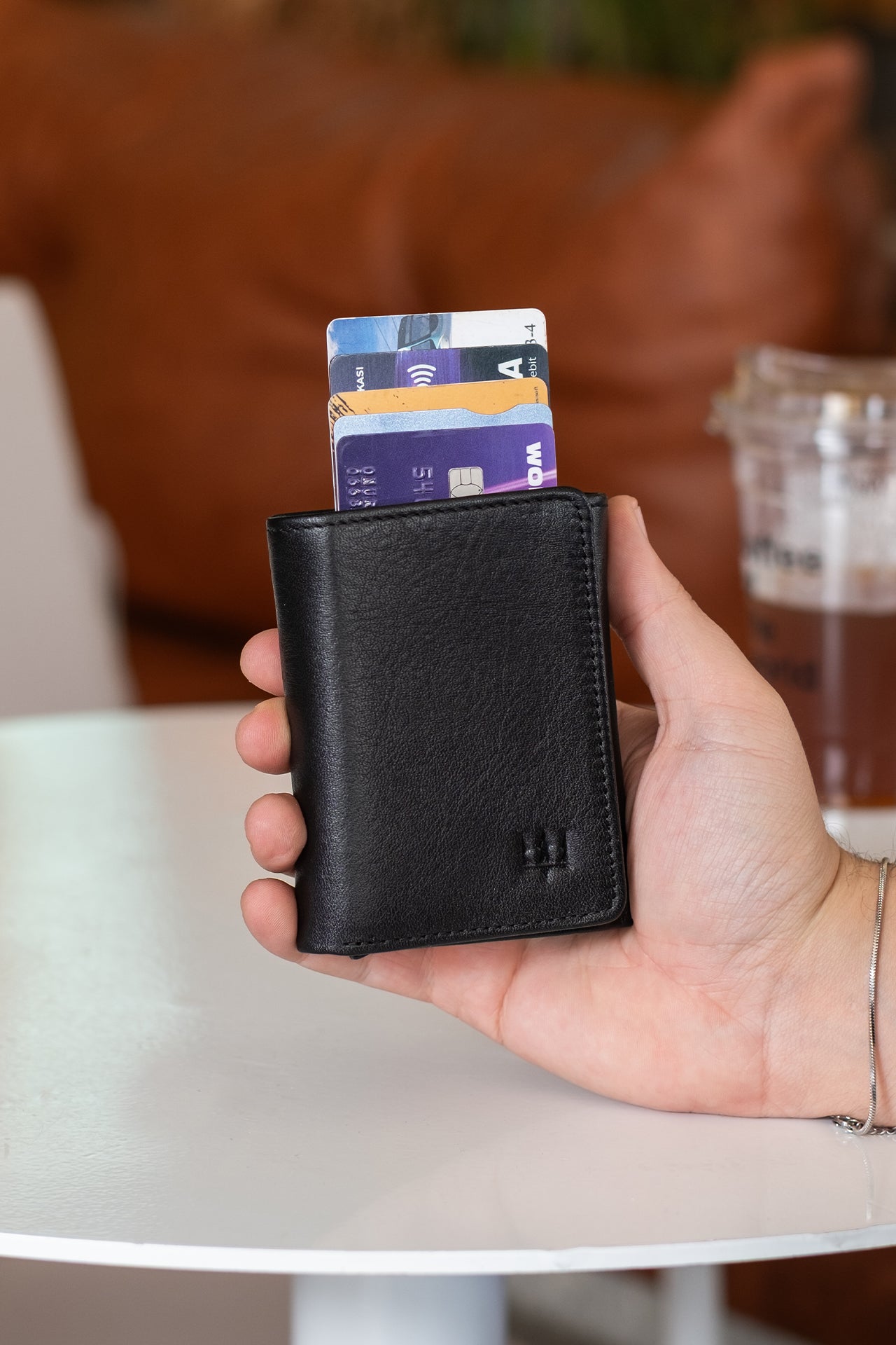 Vibe Mekanizmalı Hakiki Deri Cüzdan