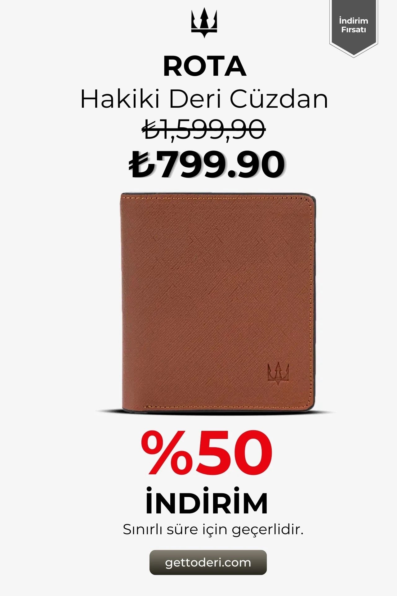 Rota Hakiki Deri Cüzdan