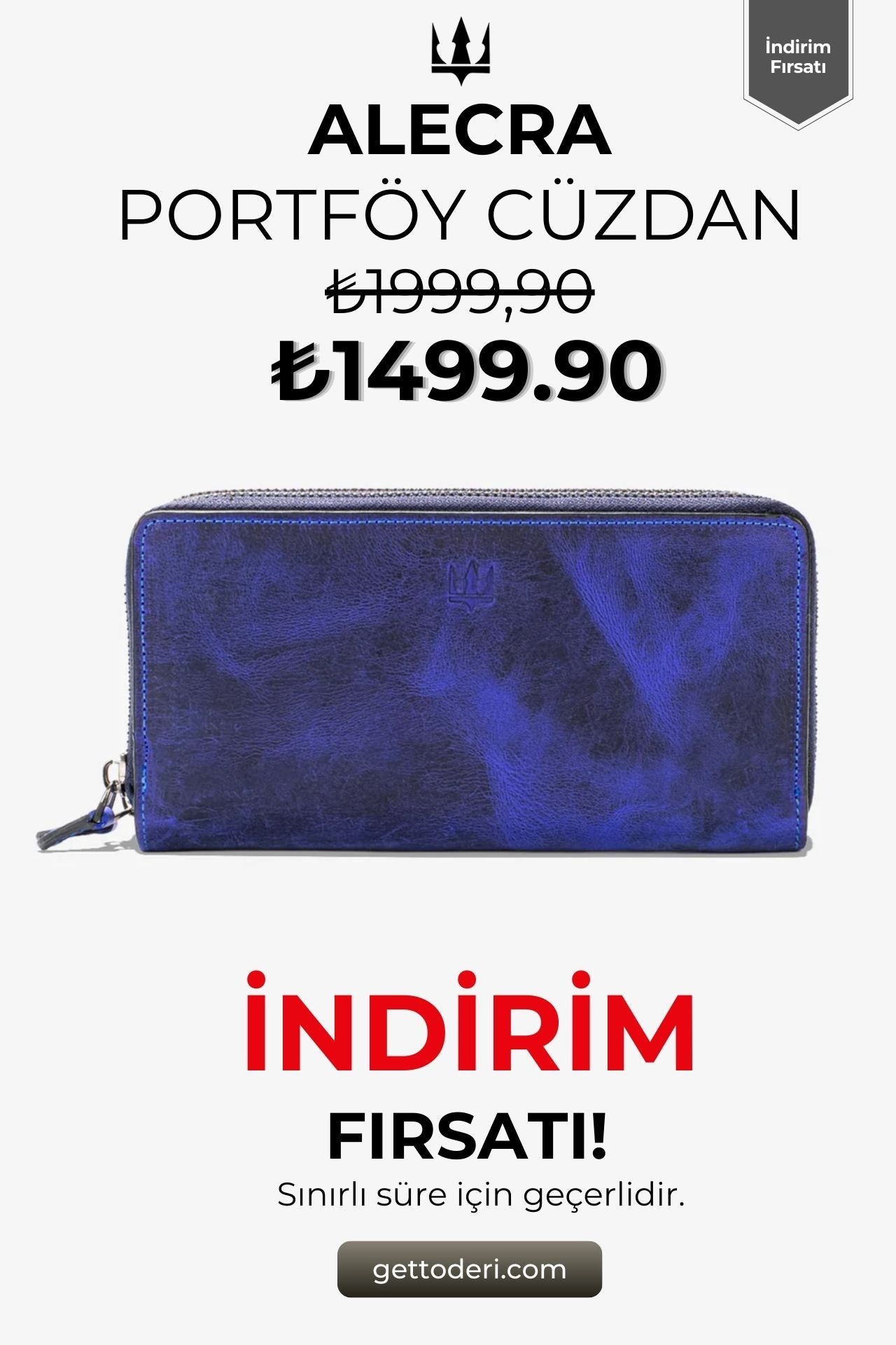 Alecra Çift Telefon Hazneli Deri Portföy