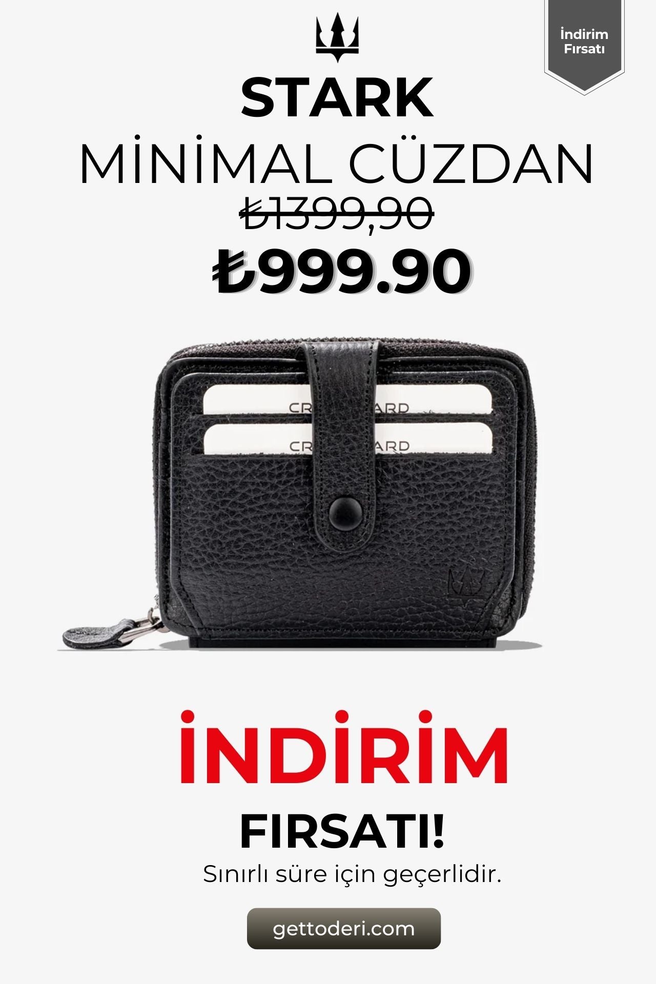 Stark Hakiki Deri Minimal Cüzdan