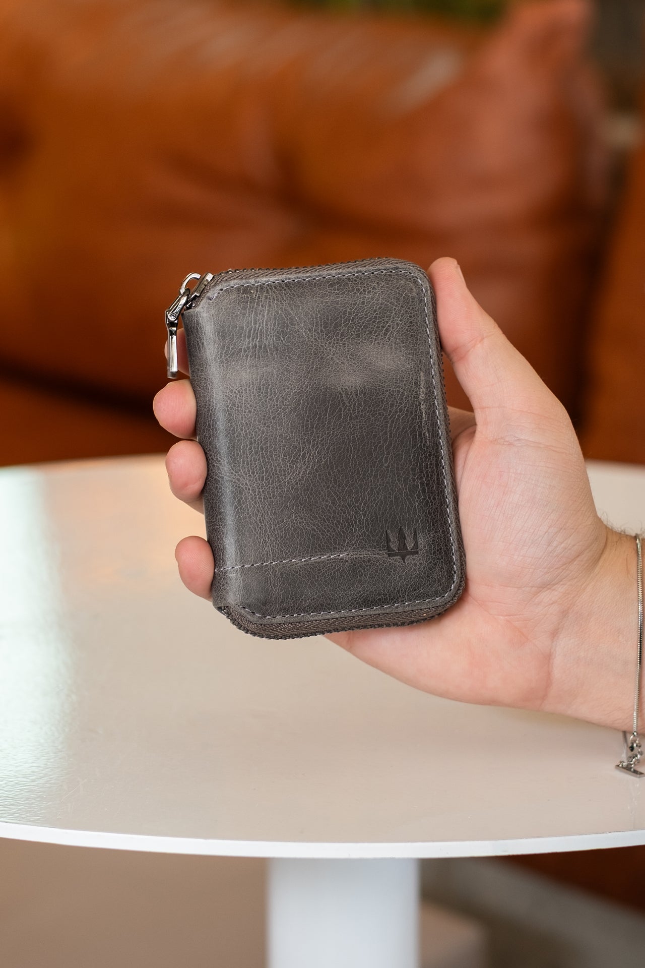 Zip Hakiki Deri Fermuarlı Cüzdan