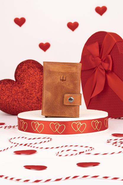 Moon Mekanizmalı Hakiki Deri Minimal Cüzdan