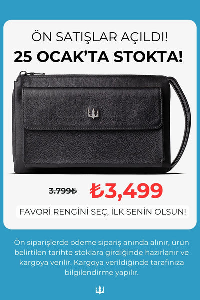 Ombre Hakiki Deri El Çantası