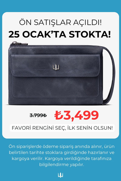 Ombre Hakiki Deri El Çantası